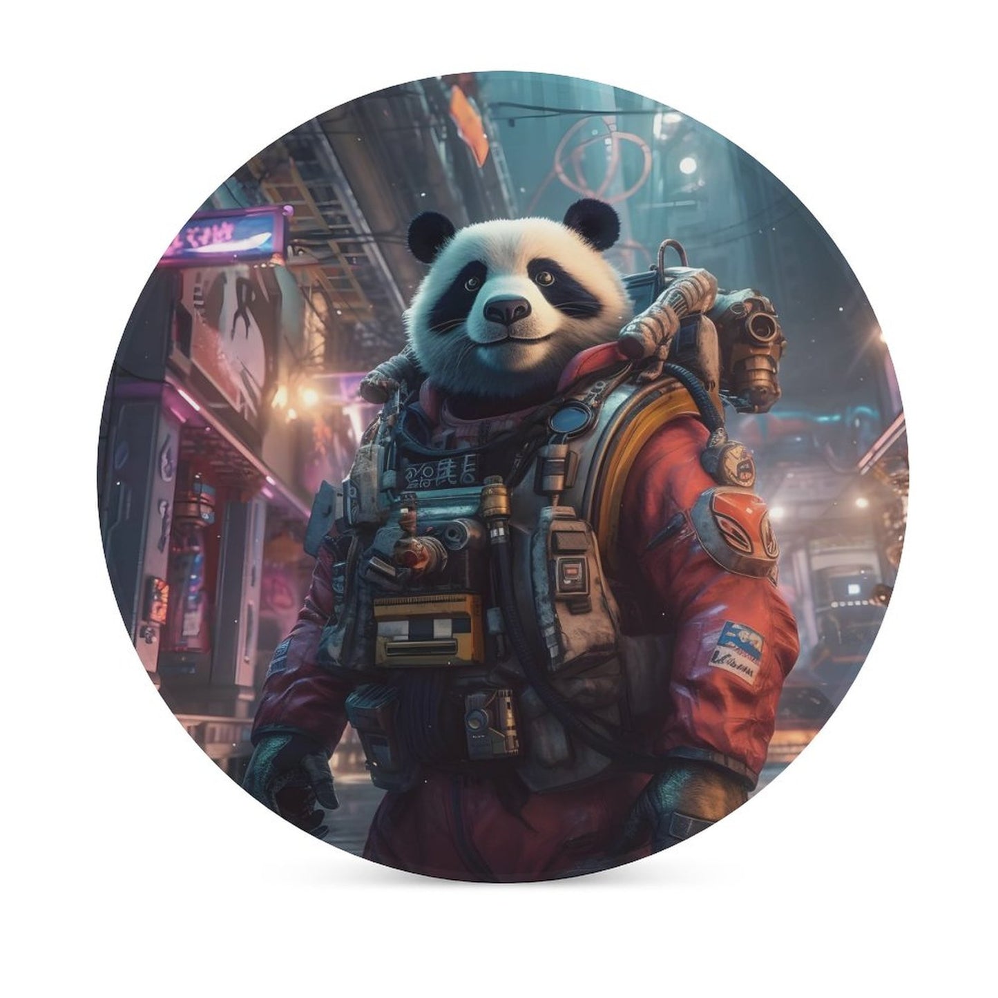 Ceramic Coasters (Round) SolarLab_a_Panda_astronaut_walk_on_the_space_rocket_Cyberpunk_f_7ebe1c4d-9ec7-4909-bd5d-cab48a4a3fa7 normal-online-PERSONAL DESIGN