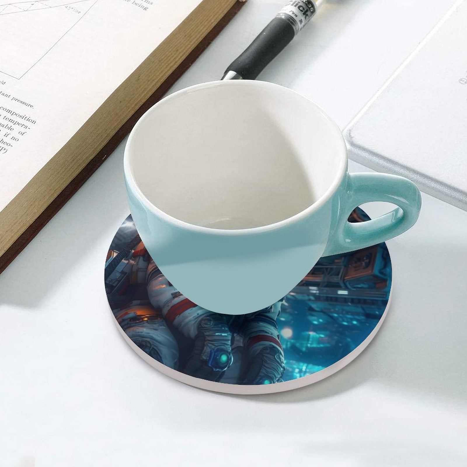 Ceramic Coasters (Round) SolarLab_a_Panda_astronaut_walk_on_the_space_rocket_Cyberpunk_f_934c4566-c7bf-4d90-afa5-149387b17027 normal-online-PERSONAL DESIGN