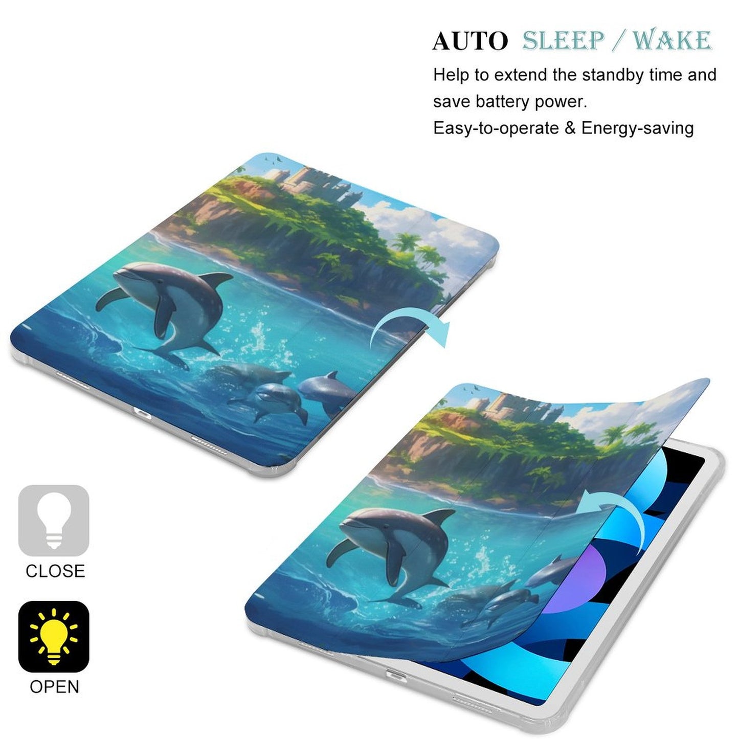 The Ipad Pen Slot Case SolarLab_Dolphins_tropical_sea_island_sunlight_fantasy_stock_il_fcec8005-dae5-4c03-8fbd-f778649c18b4 normal-online-PERSONAL DESIGN