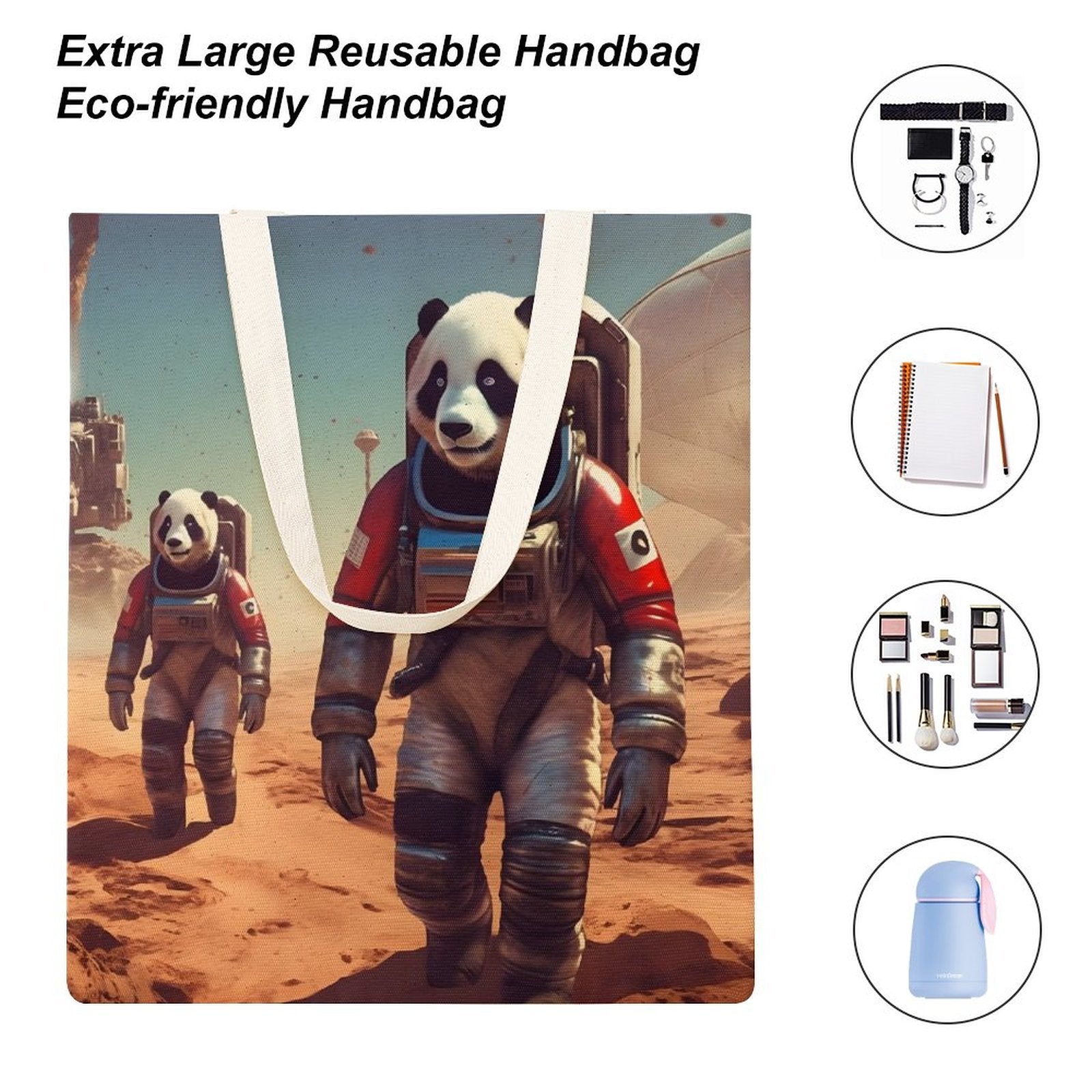 Canvas Tote Bag Double SolarLab_Pandas_astronaut_walk_on_the_Mars_starship_Cyberpunk_f_fa1980bb-0343-4844-a352-fb0e5c8bf928 Style-23 38×41cm normal-online-PERSONAL DESIGN
