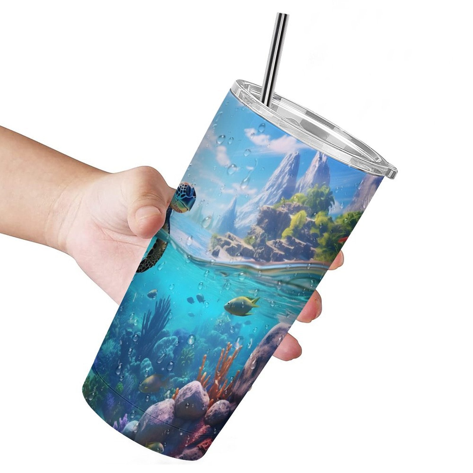 Car Cup Full Width Printed, Sea turtles, CA01A15 - iTopMax