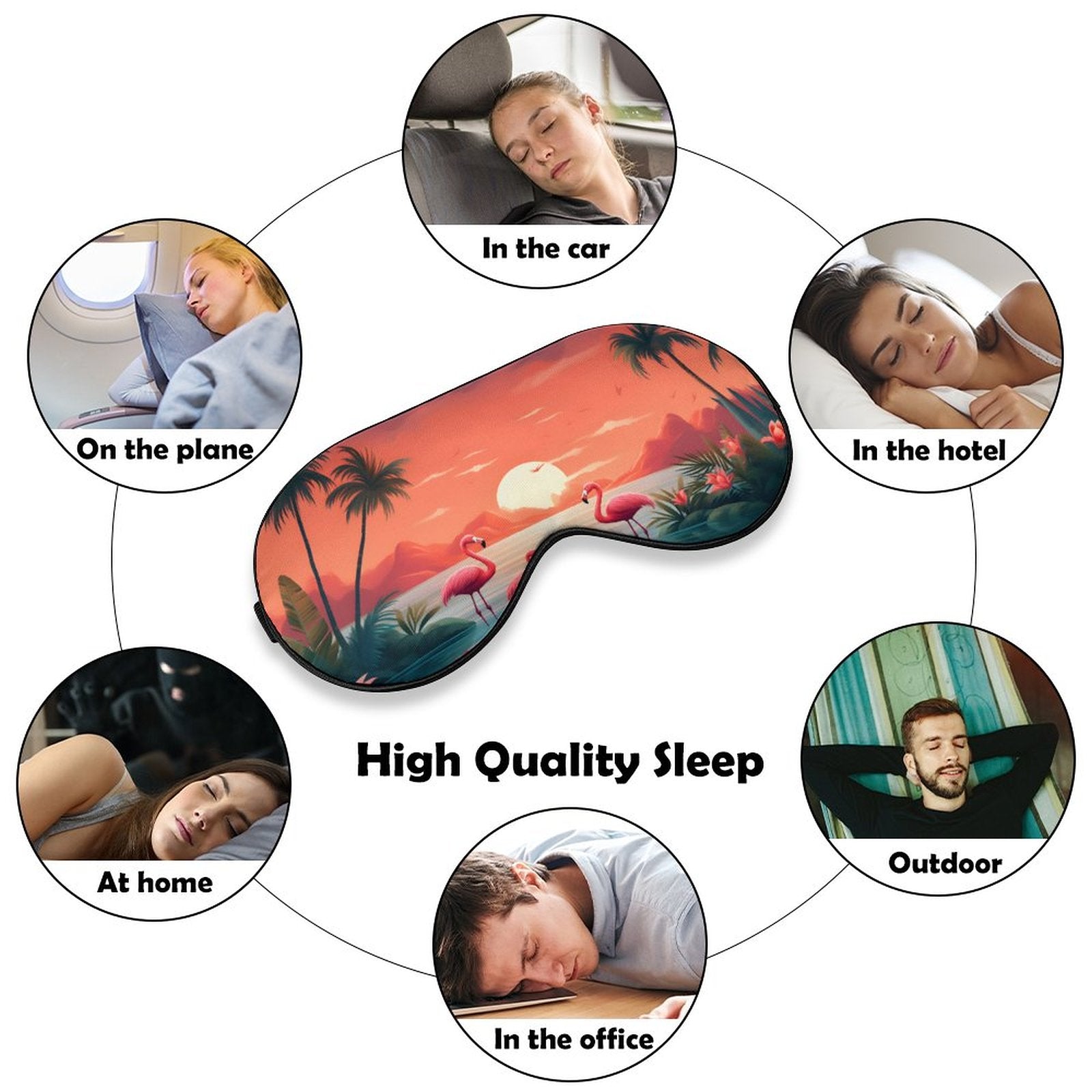 Sleep Mask Flamingos HSM01A001 normal-online-PERSONAL DESIGN