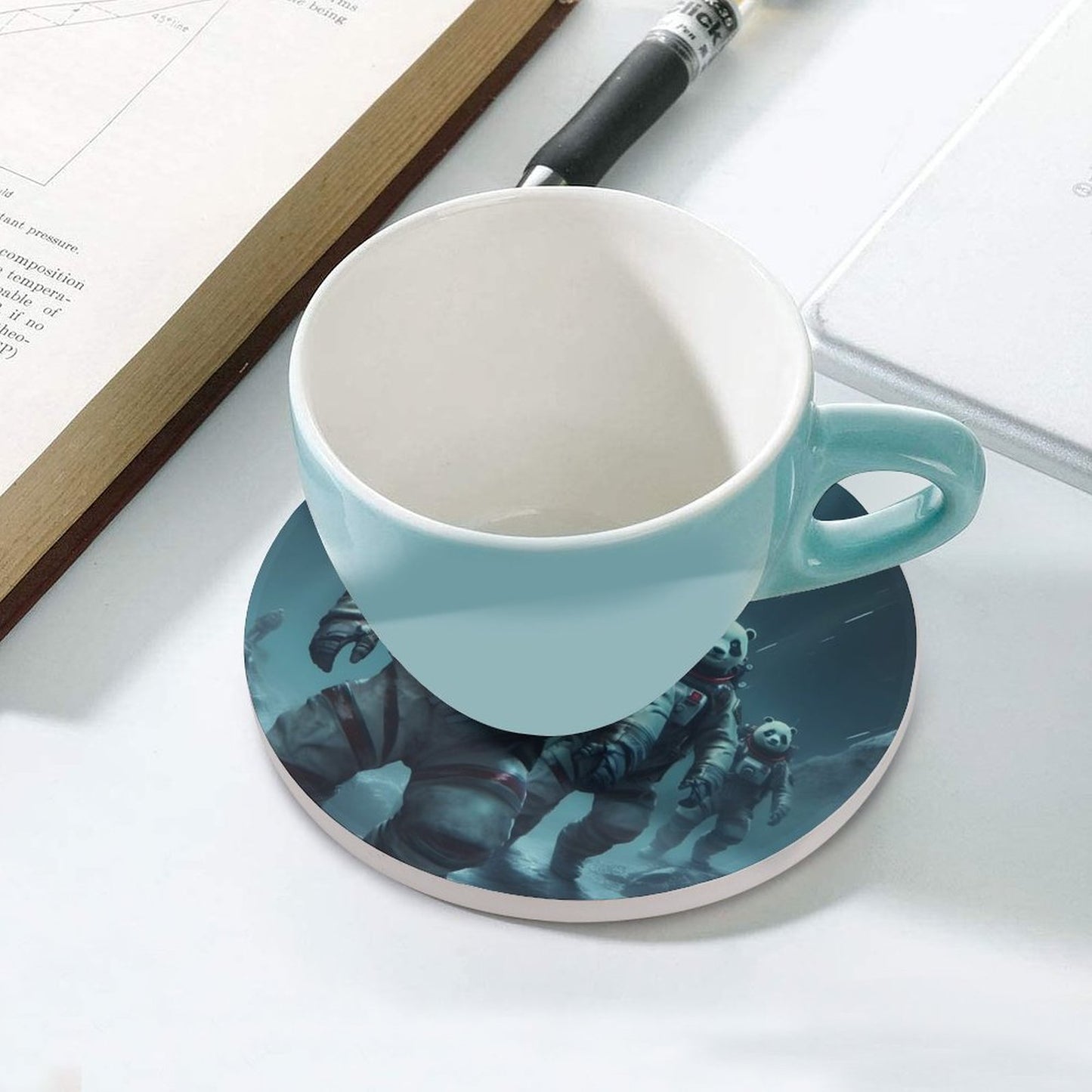 Ceramic Coasters (Round) SolarLab_Panda_astronauts_walk_on_the_moon__Cyberpunk_futuristi_aba97693-24f0-402b-b670-9780391a5621 normal-online-PERSONAL DESIGN