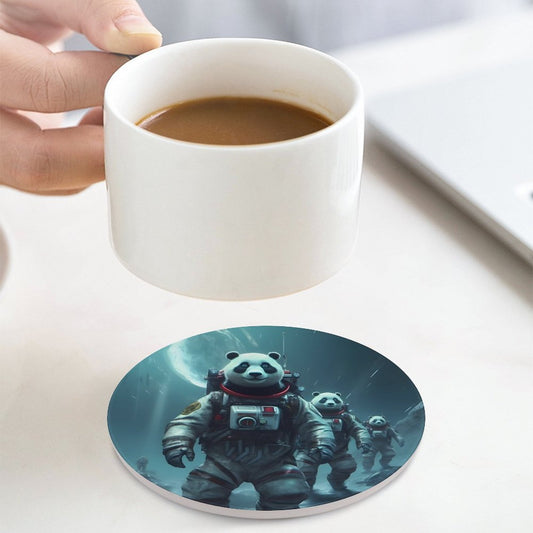 Ceramic Coasters (Round) SolarLab_Panda_astronauts_walk_on_the_moon__Cyberpunk_futuristi_aba97693-24f0-402b-b670-9780391a5621 normal-online-PERSONAL DESIGN
