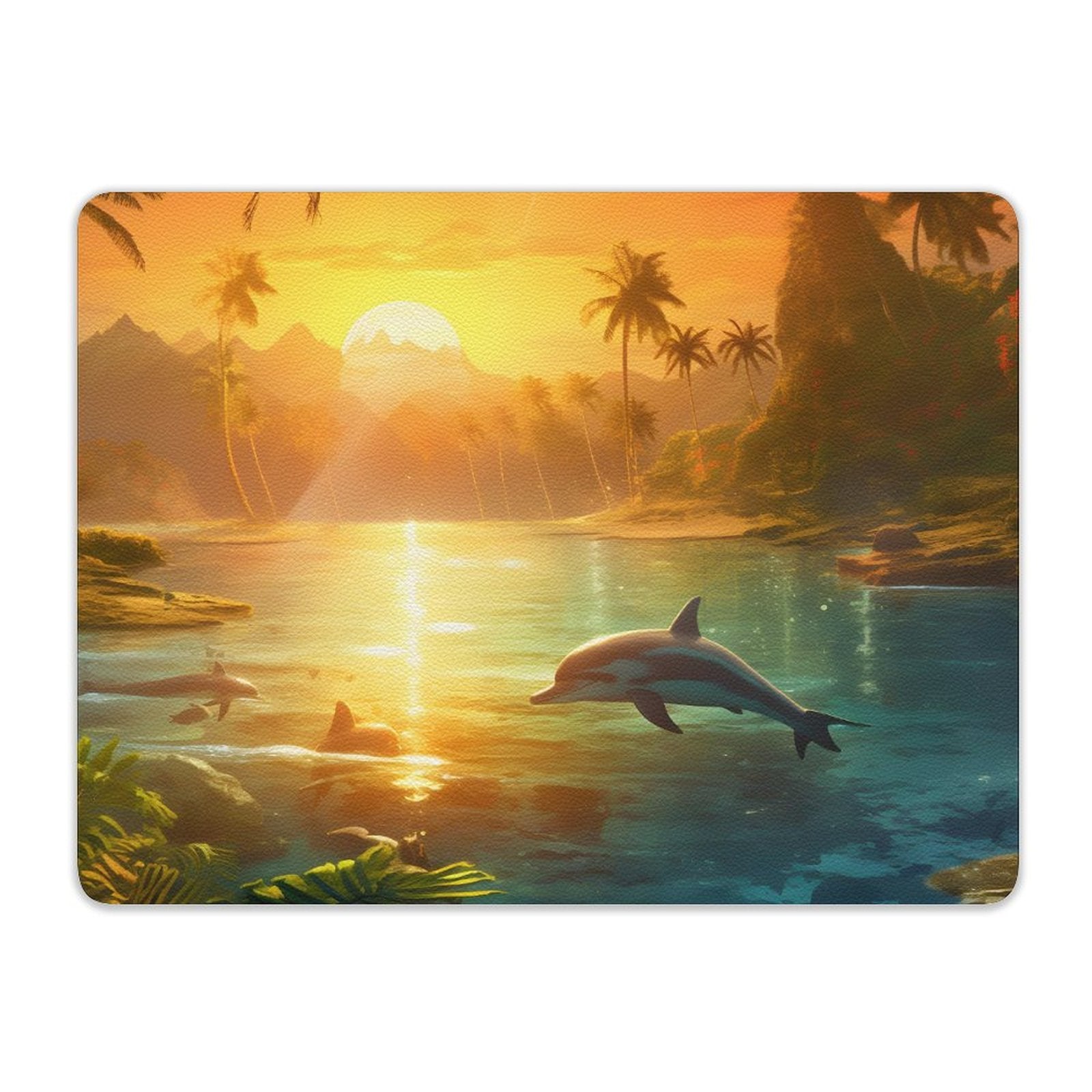 Leather Mouse Pad Dolphins, 1 Size, DA05B04 - iTopMax