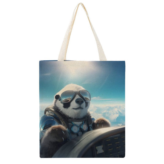 Canvas Tote Bag Double SolarLab_a_Panda_pilot_drive_a_private_jet_in_the_sky_on_the_Ar_a1b900e0-67e7-43cc-92f7-d49f00b1e4bb Style-5 38×41cm normal-online-PERSONAL DESIGN