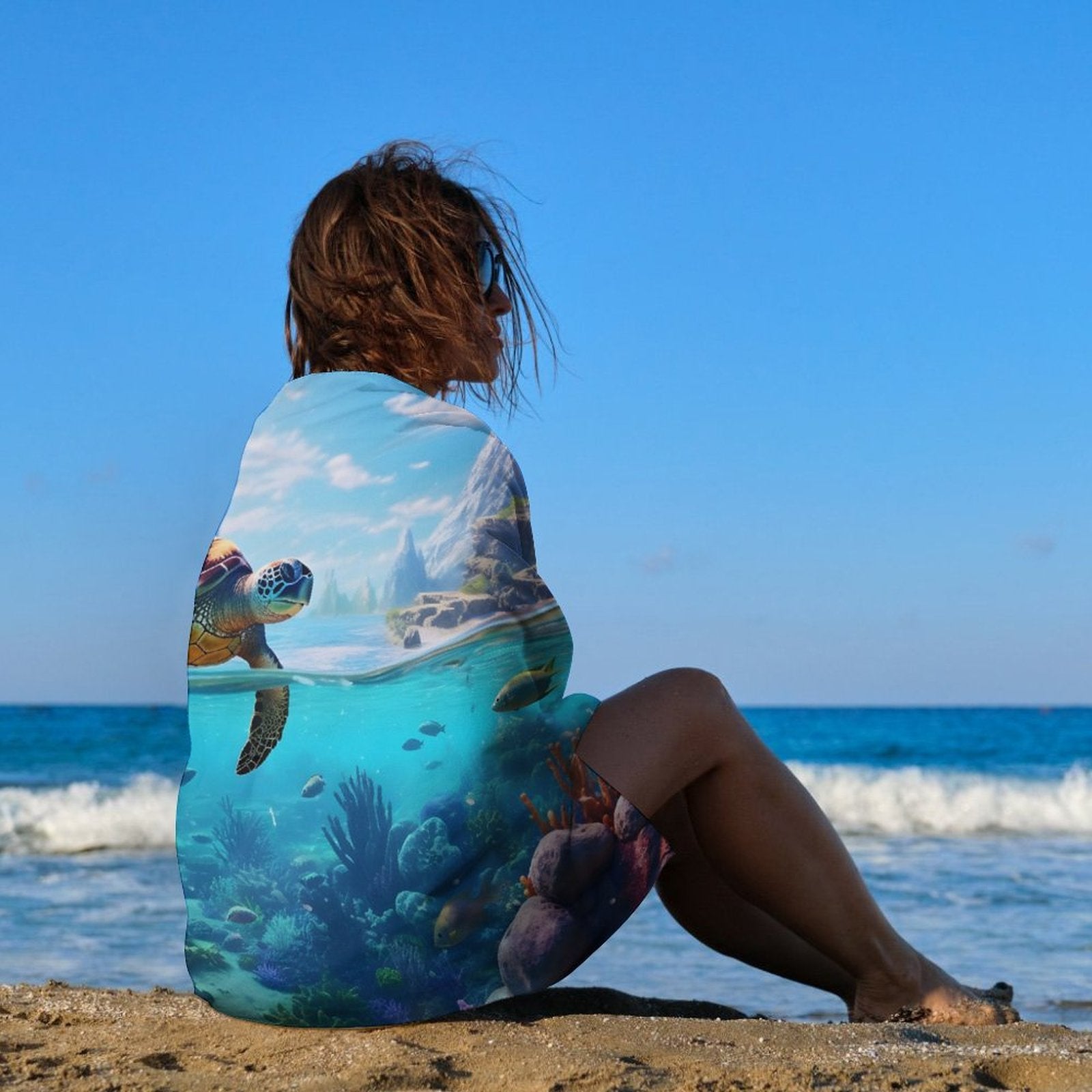 Beach Towel SolarLab_Sea_turtles_tropical_sea_island_sunlight_hyper-detail__65df3ce3-5f7c-49b3-937e-af866806c8be Style One Size normal-online-PERSONAL DESIGN