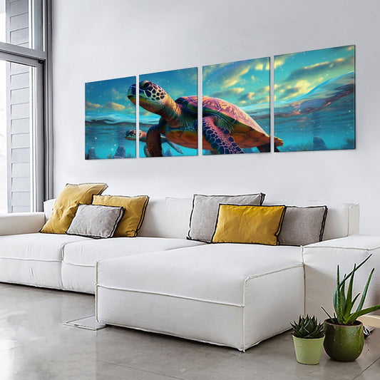4 Panel Hanging Posters Vertical SolarLab_Sea_turtles_tropical_sea_island_sunlight_fantasy_art_d_8c17eb4f-0c33-48bc-80bd-25ce9d585c40 normal-online-PERSONAL DESIGN