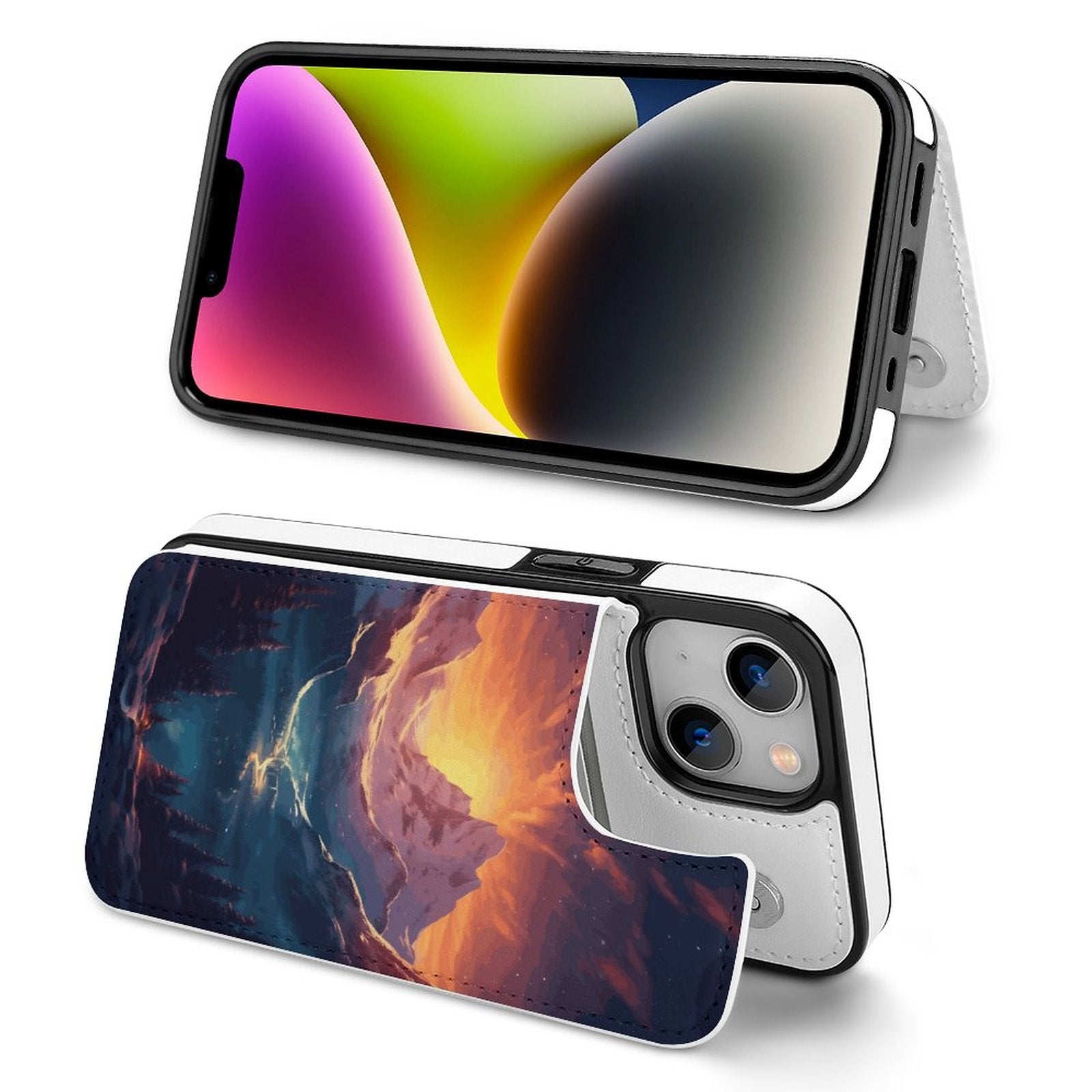 Mobile Phone Case for Apple IPhone 14 SolarLab_Norwegian_aurora_winter_mountains_forests_hyper-detail_a7427f32-3528-4890-abde-0738f38c252c normal-online-PERSONAL DESIGN