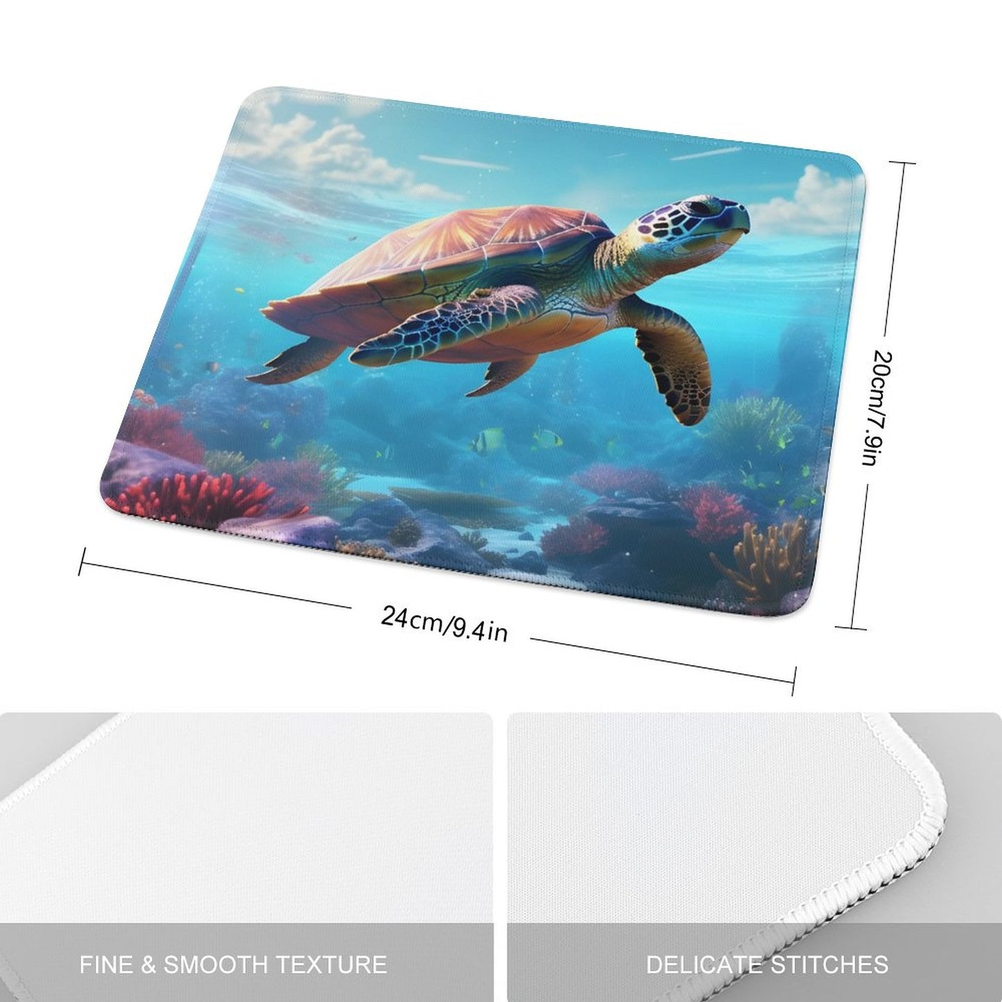 Mouse Pad SolarLab_Sea_turtles_tropical_sea_island_sunlight_fantasy_stock_a8e2acd4-f704-46d7-956a-d919666d76ff normal-online-PERSONAL DESIGN