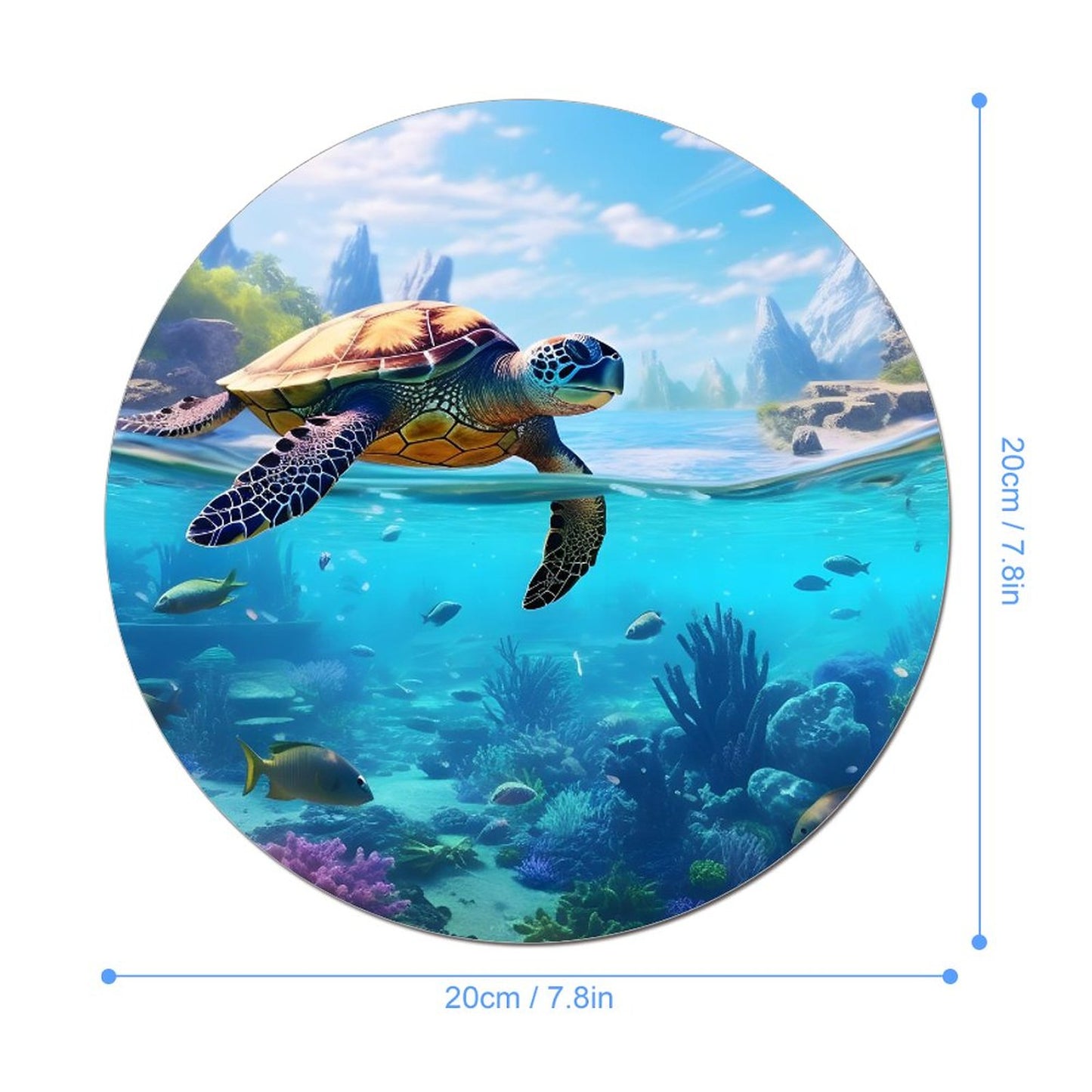 Mouse Pad SolarLab_Sea_turtles_tropical_sea_island_sunlight_hyper-detail__65df3ce3-5f7c-49b3-937e-af866806c8be Style-14 20*20cm normal-online-PERSONAL DESIGN