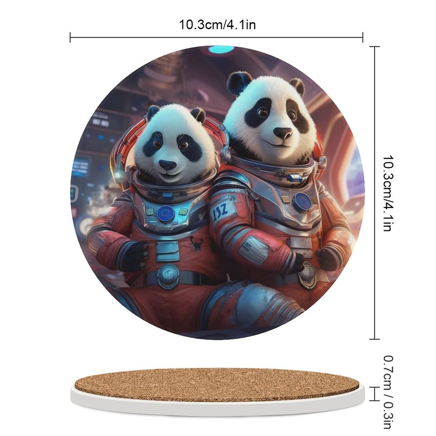 Ceramic Coasters (Round) SolarLab_Two_panda_astronauts_piloted_a_spaceship_from_Earth_to_cd4577d6-f010-4e58-9e68-bd19c7d61647 normal-online-PERSONAL DESIGN