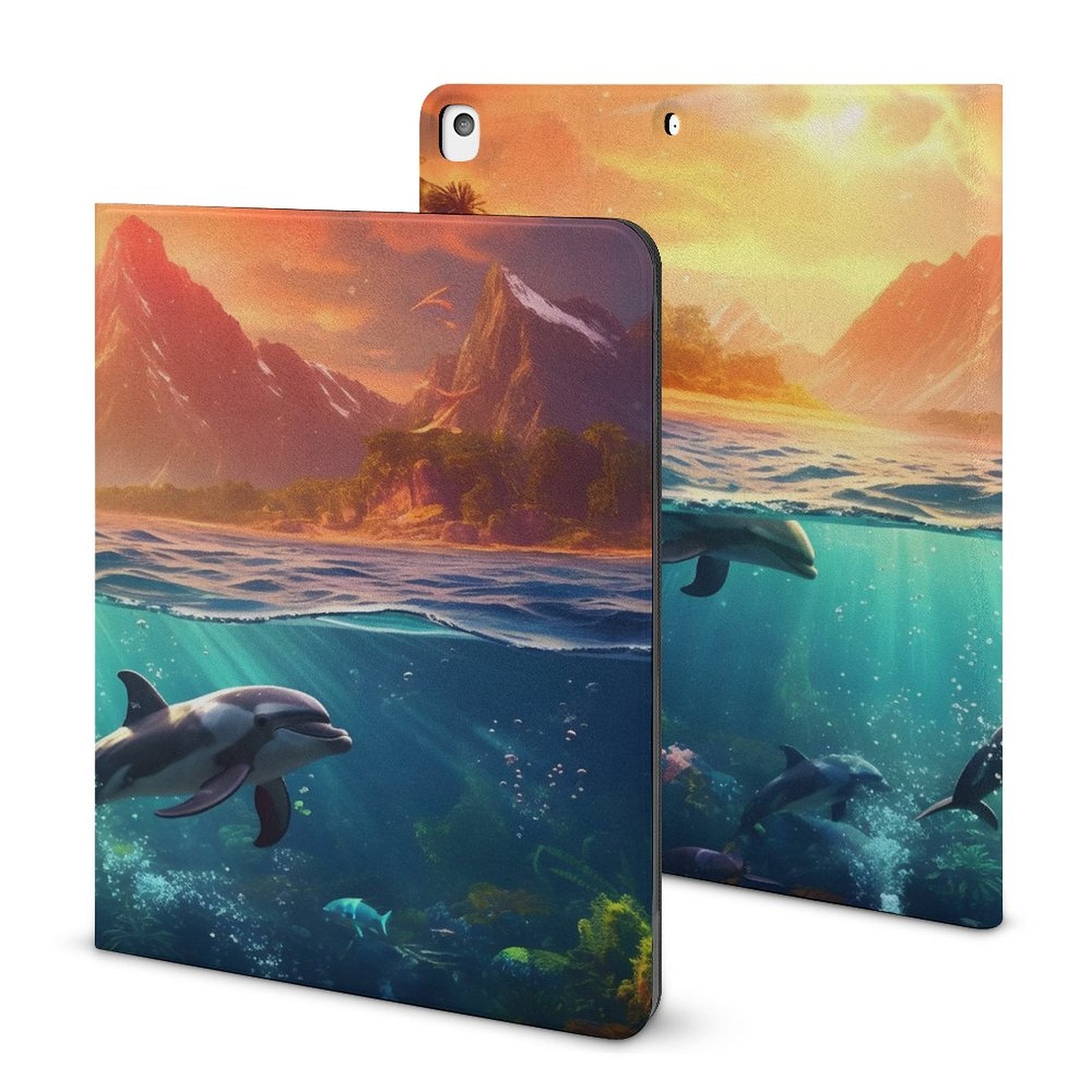 The Ipad Pen Slot Case SolarLab_Dolphins_tropical_sea_island_sunlight_fantasy_hyper-de_f2db25c8-82f5-45d9-9ff2-698e69821ae5 normal-online-PERSONAL DESIGN