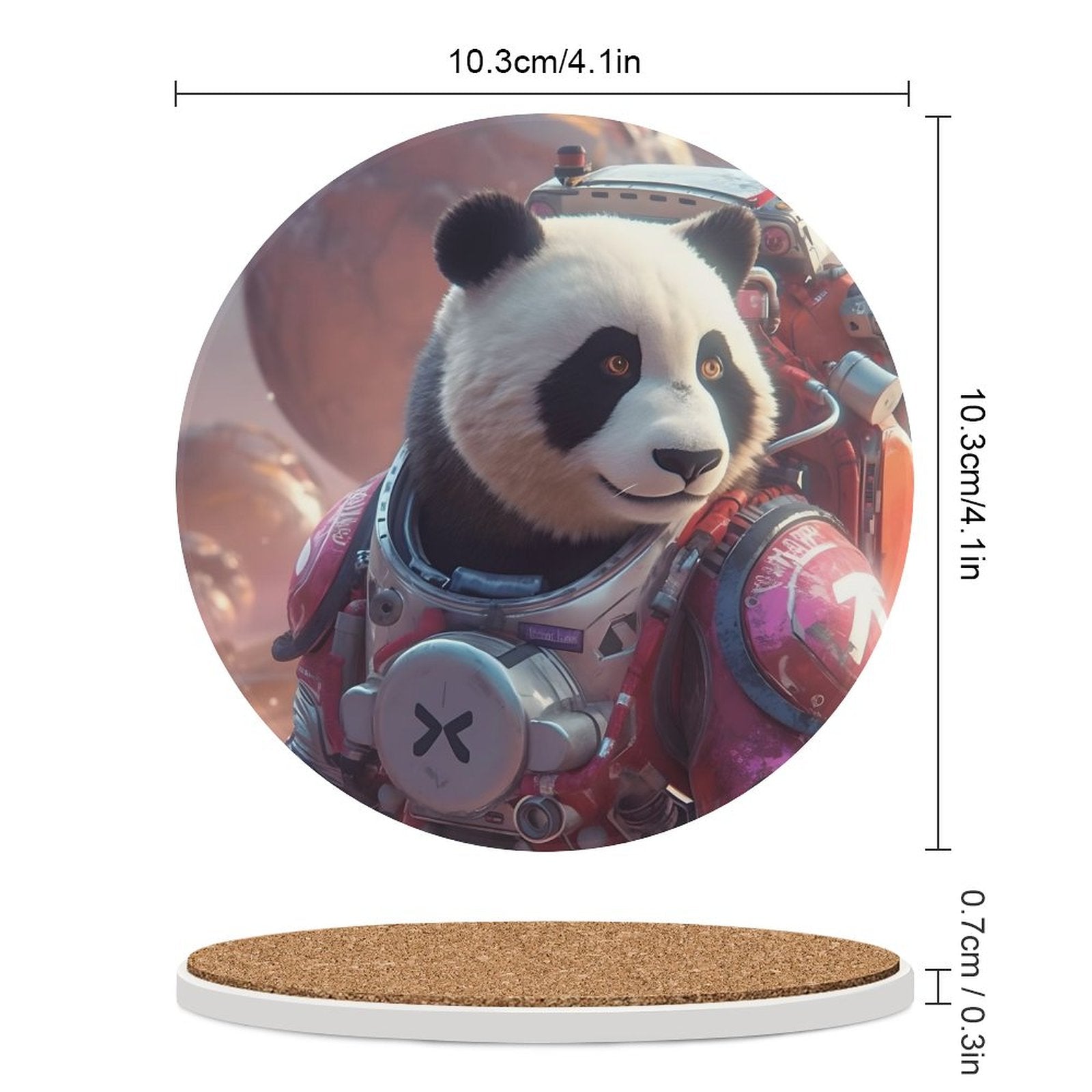 Ceramic Coasters (Round) SolarLab_a_Panda_astronaut_walk_on_the_Mars_spaceship_sci-fi_pu_44cd361c-32e6-49e9-b2c6-7ab2577bb9f1 normal-online-PERSONAL DESIGN