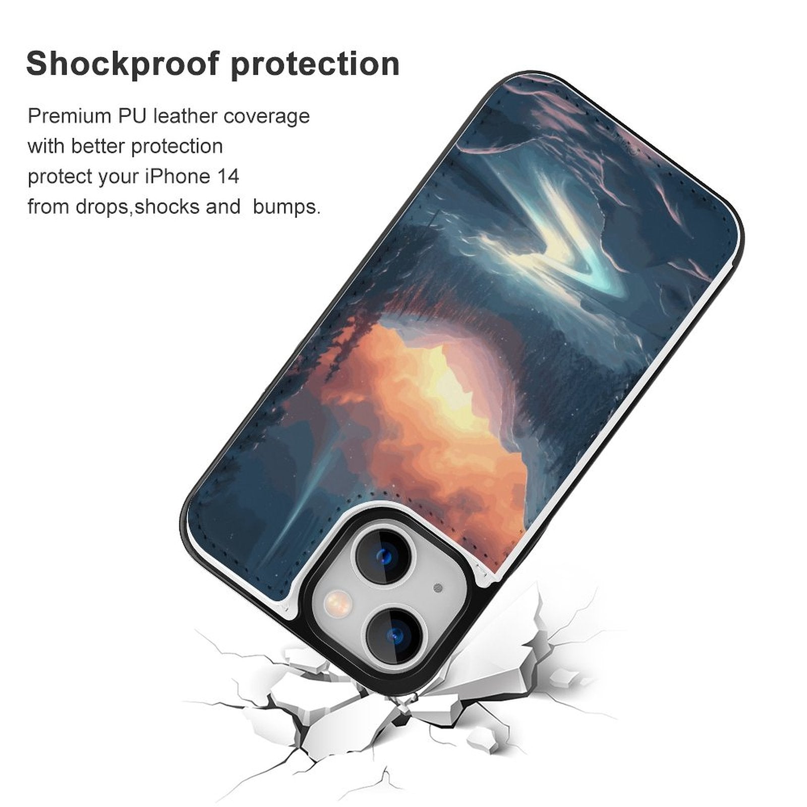 Mobile Phone Case for Apple IPhone 14 SolarLab_Norwegian_aurora_winter_mountains_forests_hyper-detail_569b47dc-9312-4b74-b052-f4d3b554921e normal-online-PERSONAL DESIGN