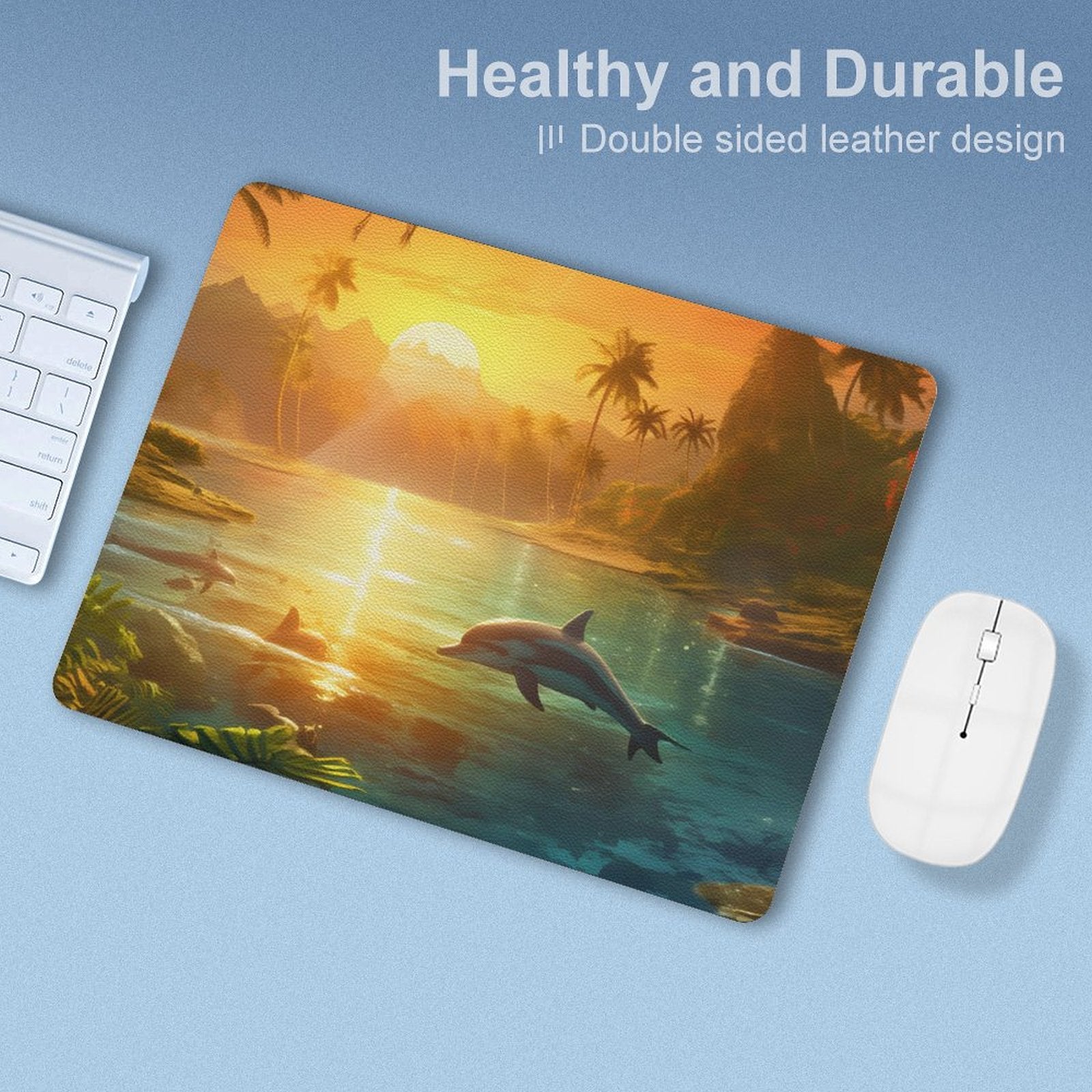 Leather Mouse Pad Dolphins, 1 Size, DA05B04 - iTopMax