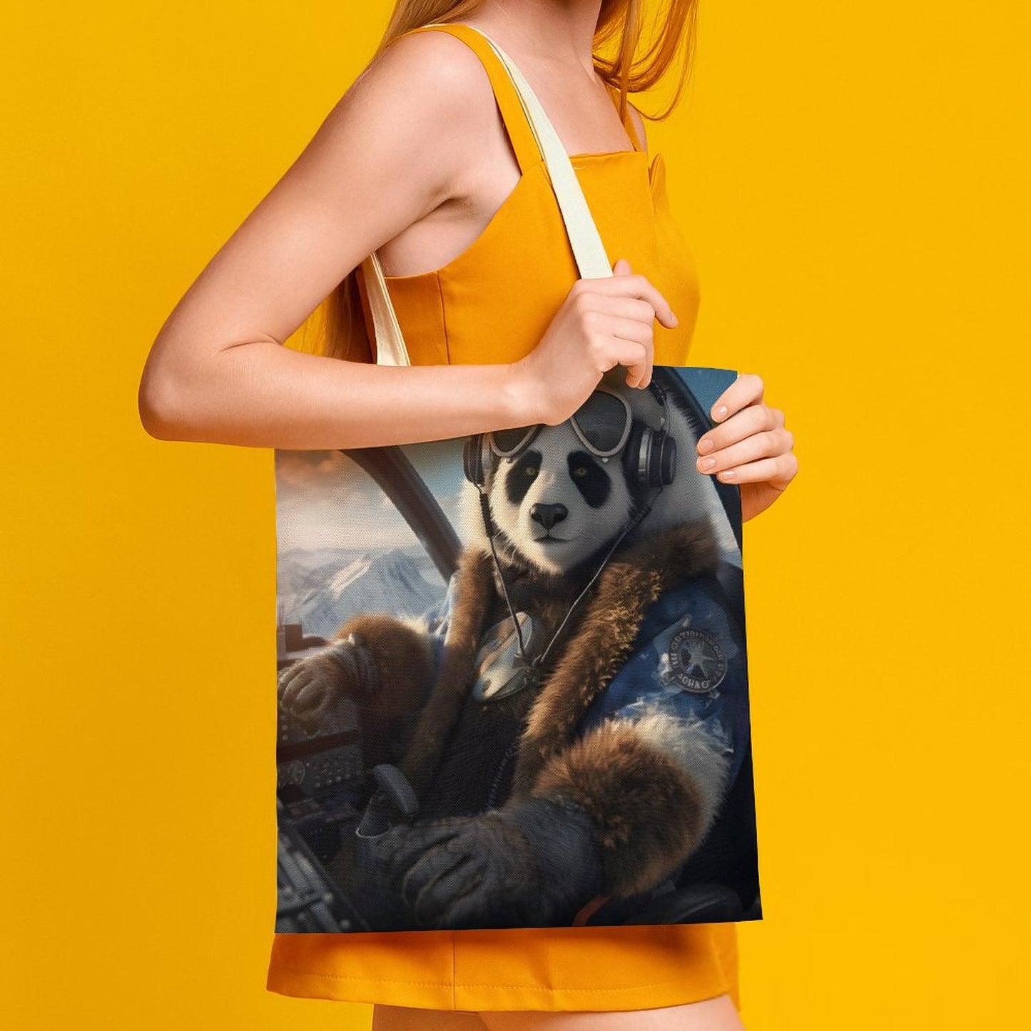 Canvas Tote Bag Double SolarLab_a_Panda_pilot_drive_a_private_jet_in_the_sky_on_the_Ar_7cf22f23-856b-4da9-bba0-8b0a5e4c403b Style-7 38×41cm normal-online-PERSONAL DESIGN
