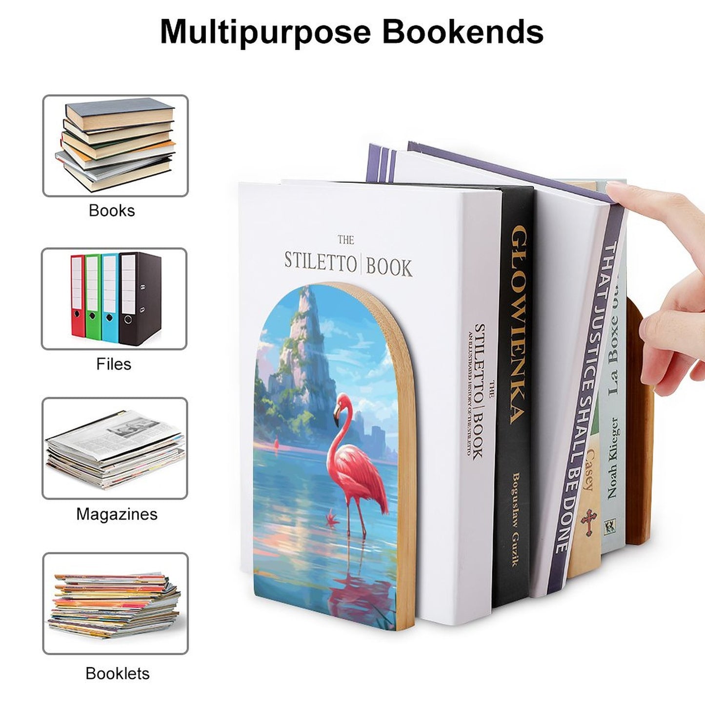 Bookends SolarLab_Flamingos_tropical_sea_island_sunlight_fantasy_stock_i_2ed02f3b-258a-4584-b85c-c49030f83fa7 Style-5 One Size normal-online-PERSONAL DESIGN