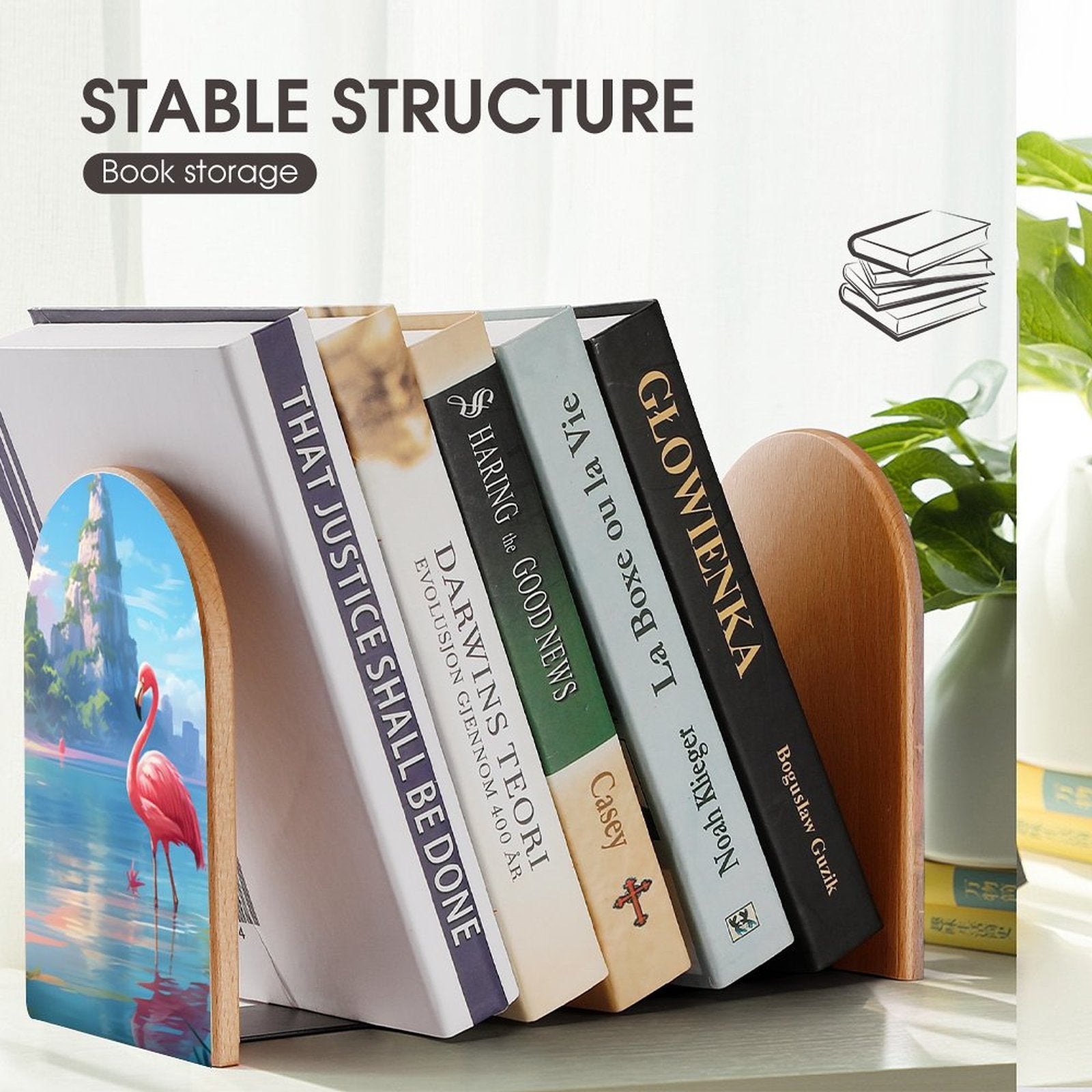 Bookends SolarLab_Flamingos_tropical_sea_island_sunlight_fantasy_stock_i_2ed02f3b-258a-4584-b85c-c49030f83fa7 Style-5 One Size normal-online-PERSONAL DESIGN