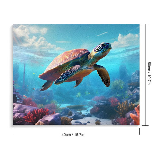Paint by Number SolarLab_Sea_turtles_tropical_sea_island_sunlight_fantasy_stock_a8e2acd4-f704-46d7-956a-d919666d76ff Style 20*16inch (50*40CM） normal-online-PERSONAL DESIGN