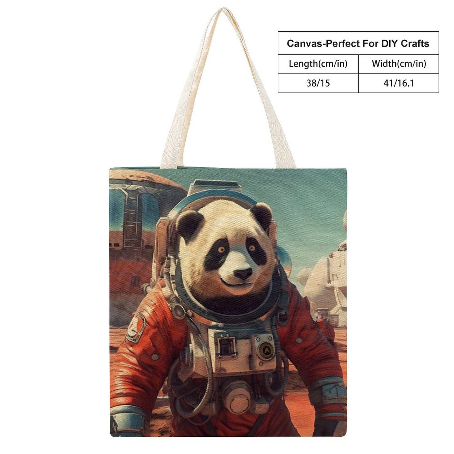 Canvas Tote Bag Double SolarLab_a_Panda_astronaut_walk_on_the_Mars_spaceship_sci-fi_pu_793a70ab-82ca-4501-88c6-6cc9c3220406 Style-34 38×41cm normal-online-PERSONAL DESIGN