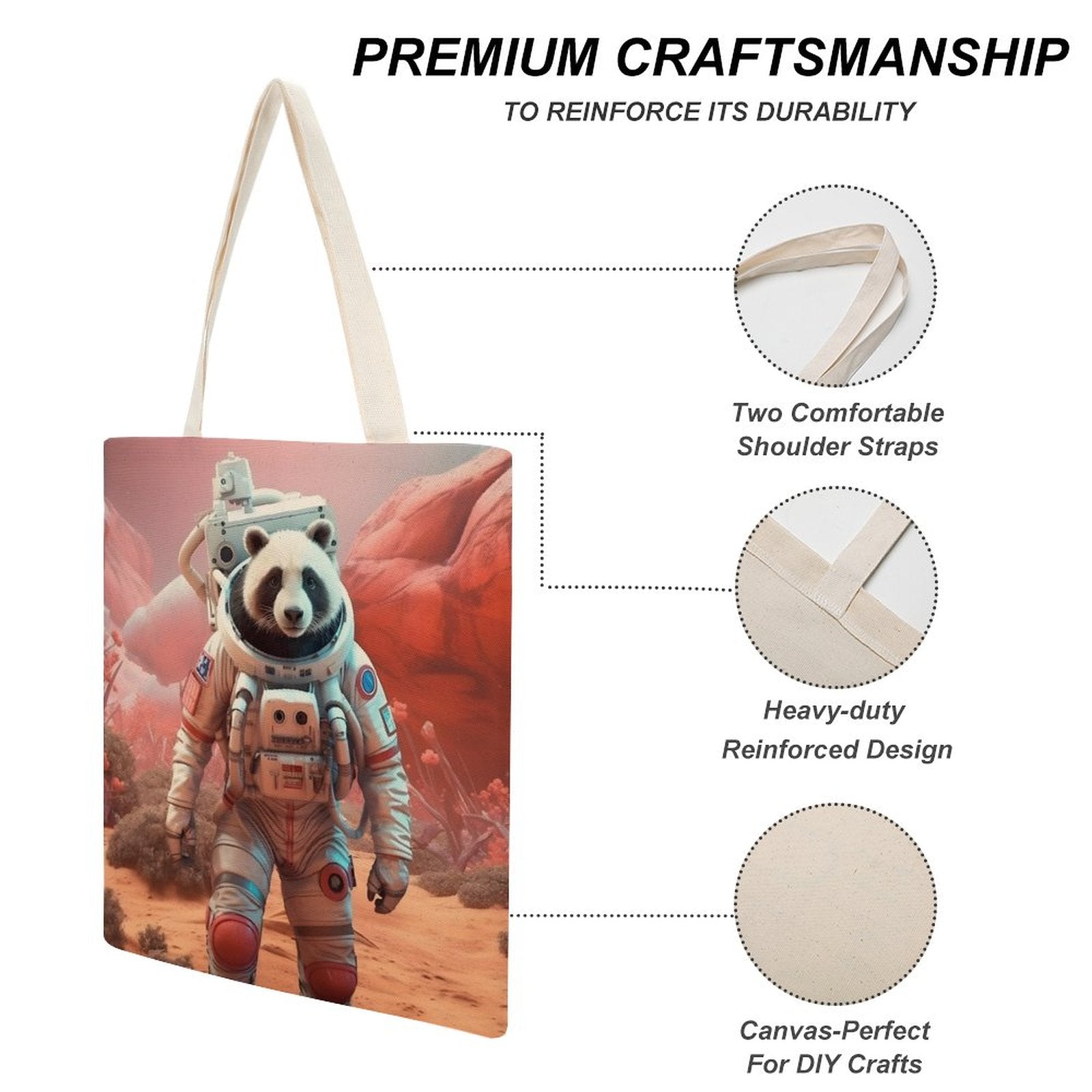 Canvas Tote Bag Double SolarLab_a_Panda_astronaut_walk_on_the_Mars_spaceship_Cyberpunk_0bdf3981-a0b9-4aad-bbc3-67798d3c110e Style-39 38×41cm normal-online-PERSONAL DESIGN