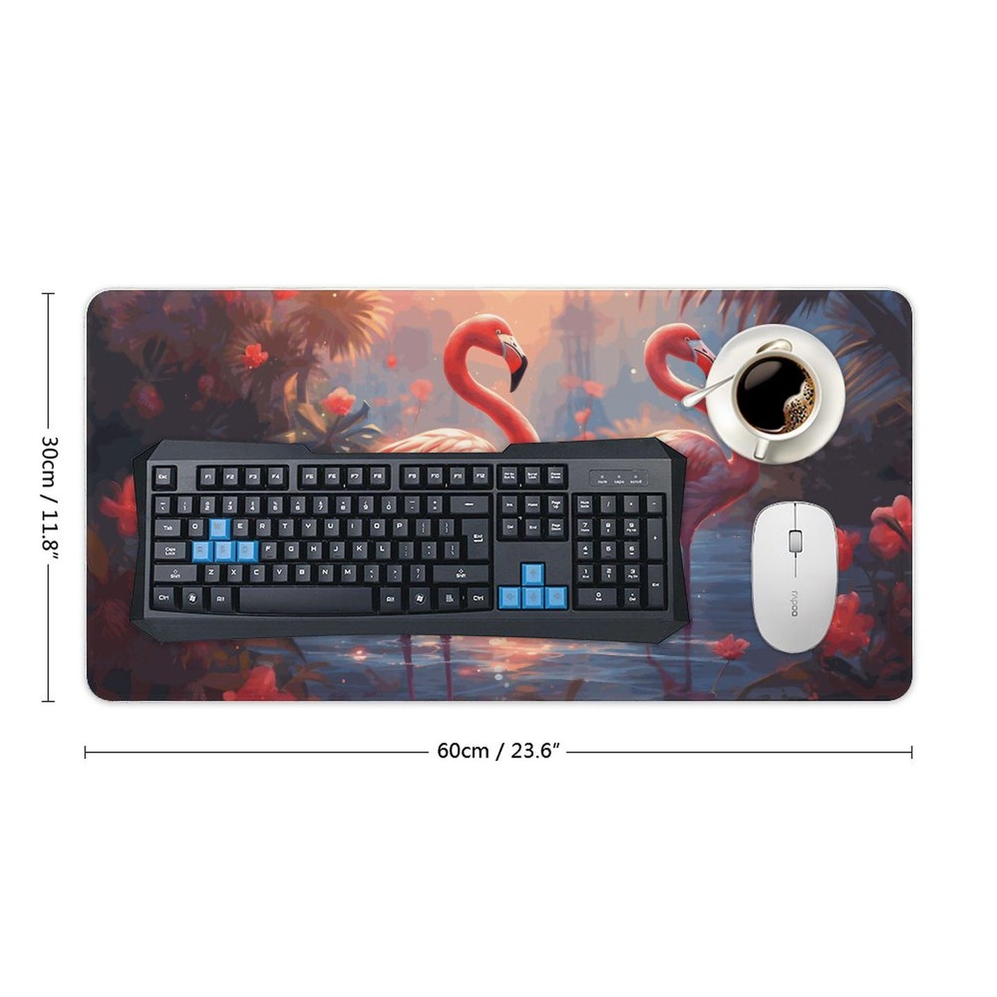 Desk Mat Overlock, Tropical Flamingos, DA04A11 - iTopMax