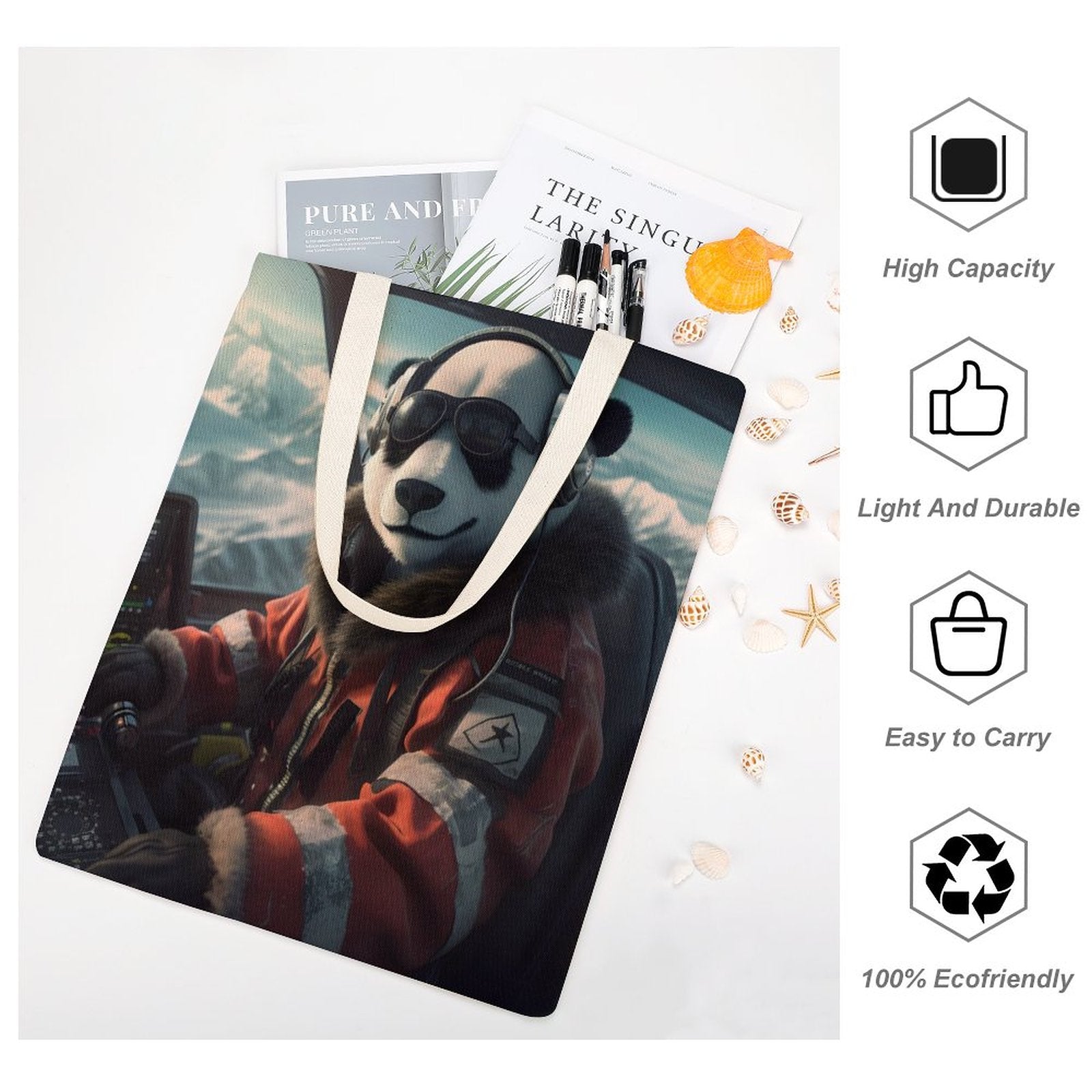 Canvas Tote Bag Double SolarLab_a_Panda_pilot_drive_a_private_jet_in_the_sky_on_the_Ar_ed90fa76-af17-40ee-8976-123007294d1c Style-4 38×41cm normal-online-PERSONAL DESIGN