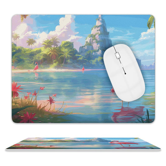 Leather Mouse Pad Flamingos_002 Style-1 One Size normal-online-PERSONAL DESIGN