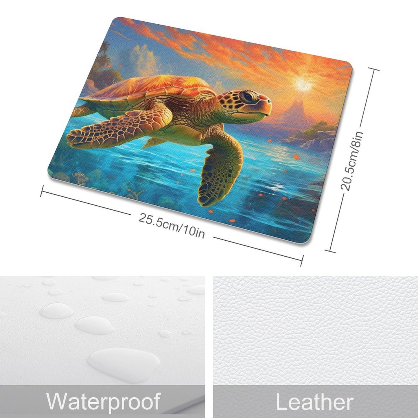 Leather Mouse Pad SolarLab_Sea_turtles_tropical_sea_island_sunlight_fantasy_art_d_c29a6e10-0f28-42ee-8e19-15bcf9990e3c Style One Size normal-online-PERSONAL DESIGN