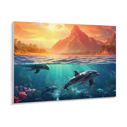 Paint by Number SolarLab_Dolphins_tropical_sea_island_sunlight_fantasy_hyper-de_f2db25c8-82f5-45d9-9ff2-698e69821ae5 Style 20*16inch (50*40CM） normal-online-PERSONAL DESIGN