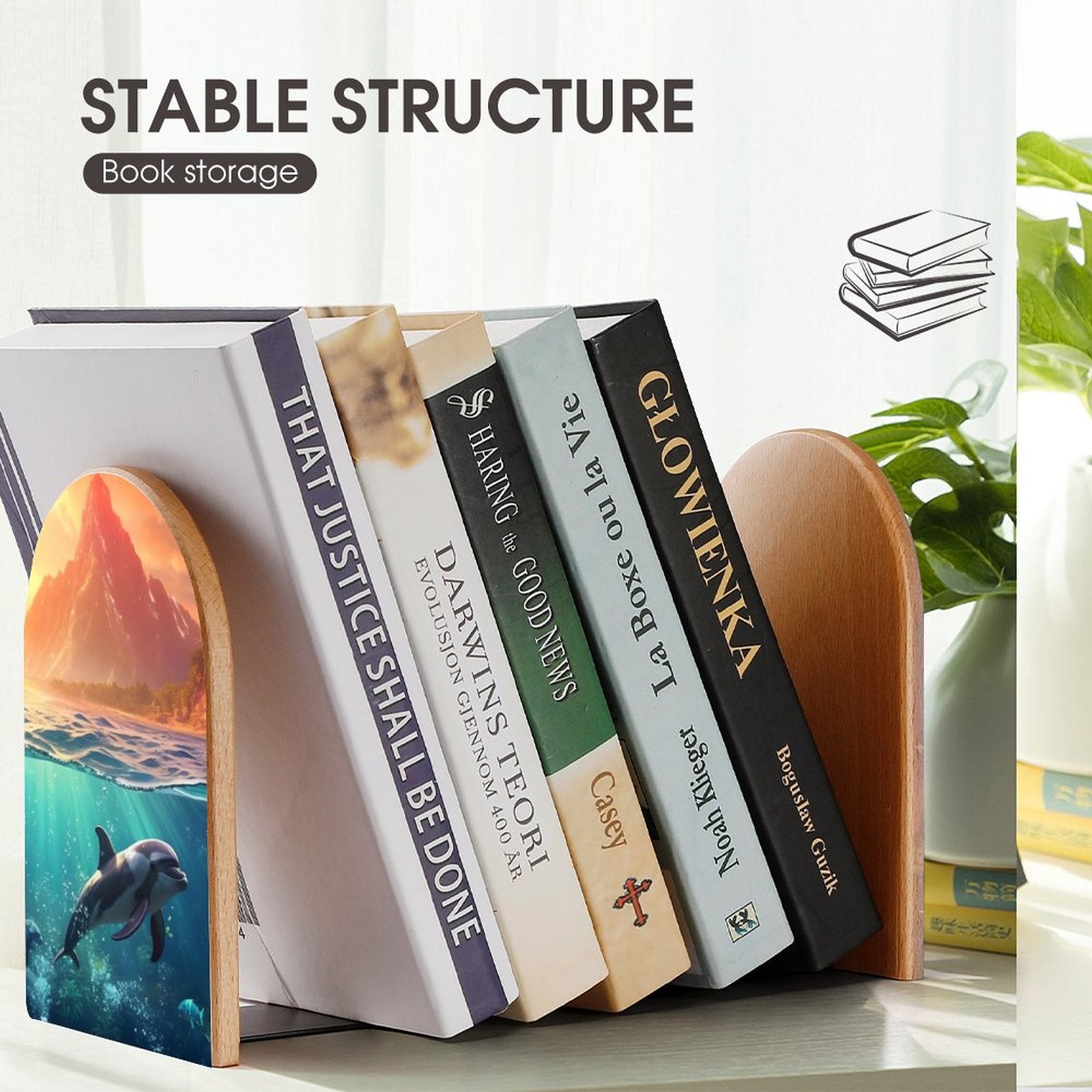 Bookends SolarLab_Dolphins_tropical_sea_island_sunlight_fantasy_hyper-de_f2db25c8-82f5-45d9-9ff2-698e69821ae5 Style-8 One Size normal-online-PERSONAL DESIGN