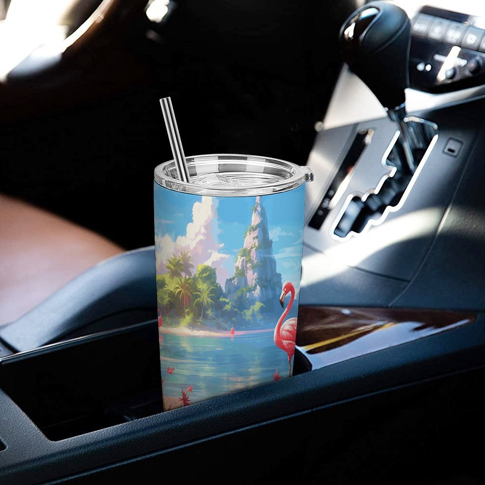 Full Width Printed Car Cup SolarLab_Flamingos_tropical_sea_island_sunlight_fantasy_stock_i_2ed02f3b-258a-4584-b85c-c49030f83fa7 Style-1 One Size normal-online-PERSONAL DESIGN
