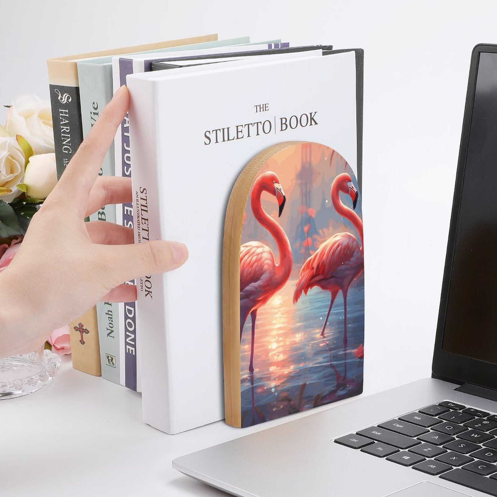 Bookends SolarLab_flamingos_tropical_plant_sea_island_sunlight_art_deco__4e118863-316f-4eaf-bd57-0aab99f030bf Style-6 One Size normal-online-PERSONAL DESIGN