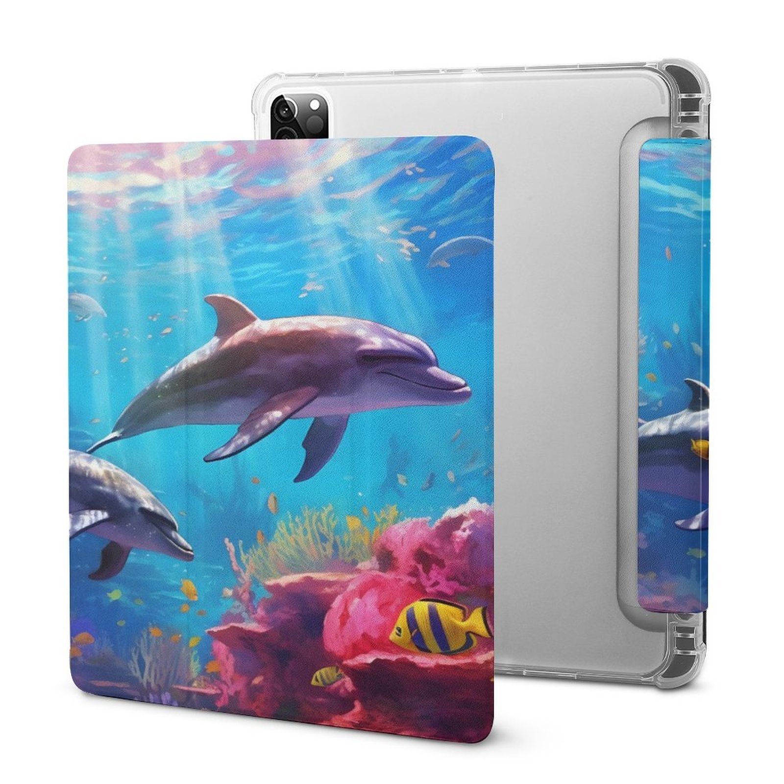 The Ipad Pen Slot Case SolarLab_Dolphins_tropical_sea_hyper-detail_high_resolution_8k_655814c8-b7f8-4c4c-9763-de92d9ff2f5d_ normal-online-PERSONAL DESIGN
