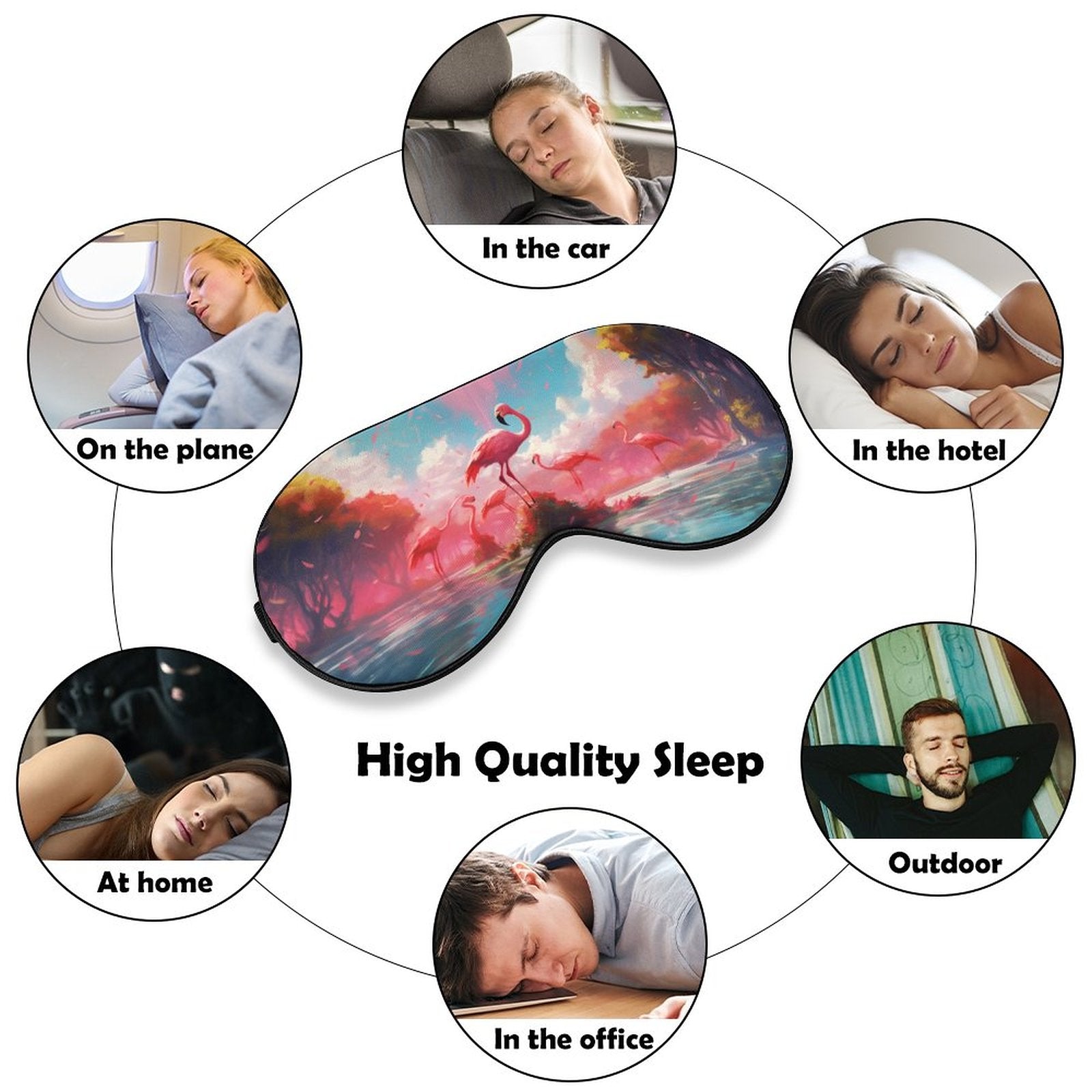 Sleep Mask Flamingos HSM01A003 normal-online-PERSONAL DESIGN