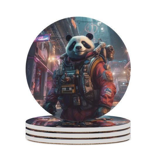 Ceramic Coasters (Round) SolarLab_a_Panda_astronaut_walk_on_the_space_rocket_Cyberpunk_f_7ebe1c4d-9ec7-4909-bd5d-cab48a4a3fa7 normal-online-PERSONAL DESIGN