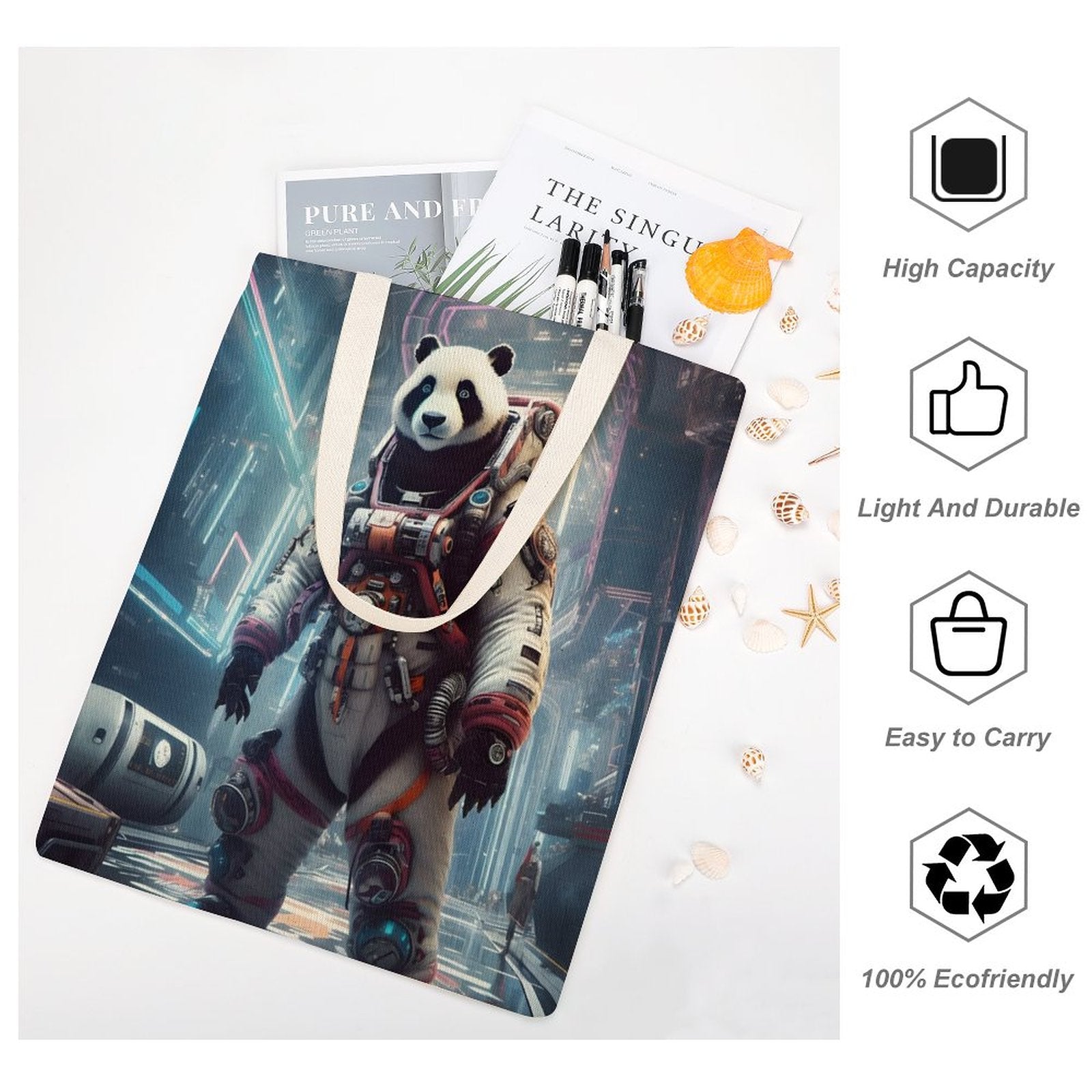 Canvas Tote Bag Double SolarLab_a_Panda_astronaut_walk_on_the_space_rocket_Cyberpunk_f_6aa28c47-6dfa-4eec-a240-3d5529ab2e65 Style-28 38×41cm normal-online-PERSONAL DESIGN