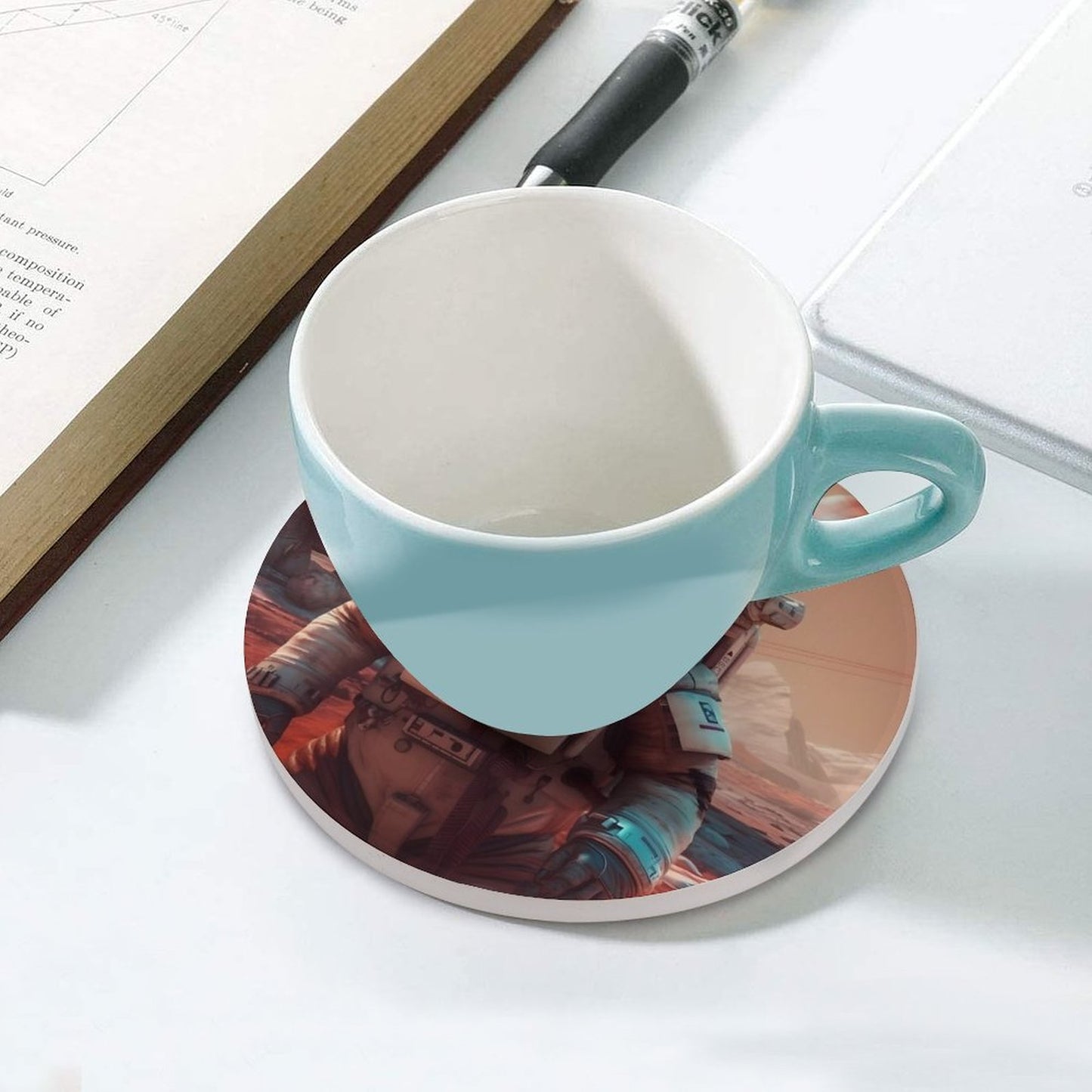 Ceramic Coasters (Round) SolarLab_a_Panda_astronaut_walk_on_the_Mars_starship_Cyberpunk__817d9ed4-a444-4a2e-9755-363c1bf53d11 normal-online-PERSONAL DESIGN