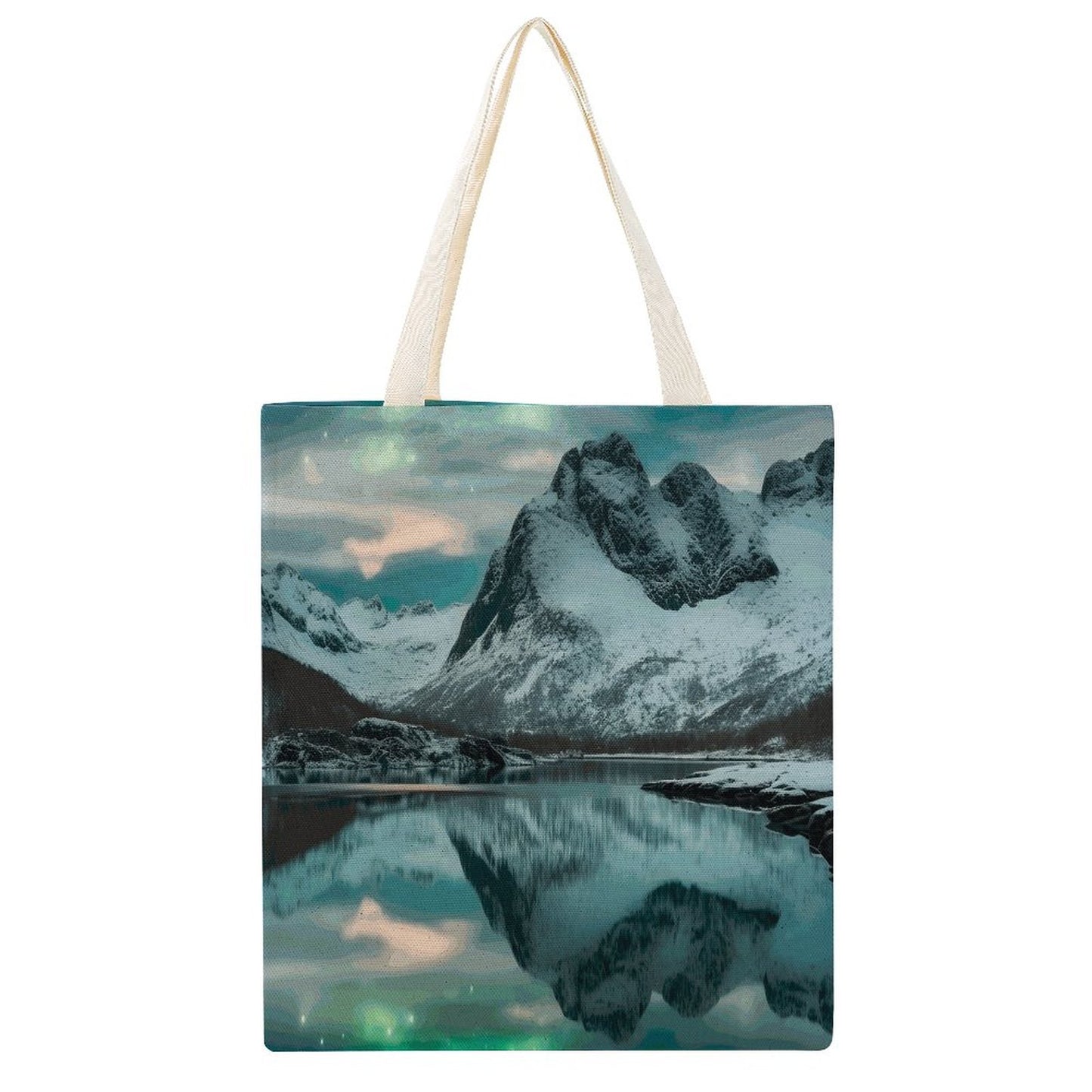 Canvas Tote Bag Double SolarLab_Norwegian_aurora_winter_mountains_forests_lake_hyper-d_2b797c5c-a847-440b-ba22-5bdd5b69435c Style-4 38×41cm normal-online-PERSONAL DESIGN