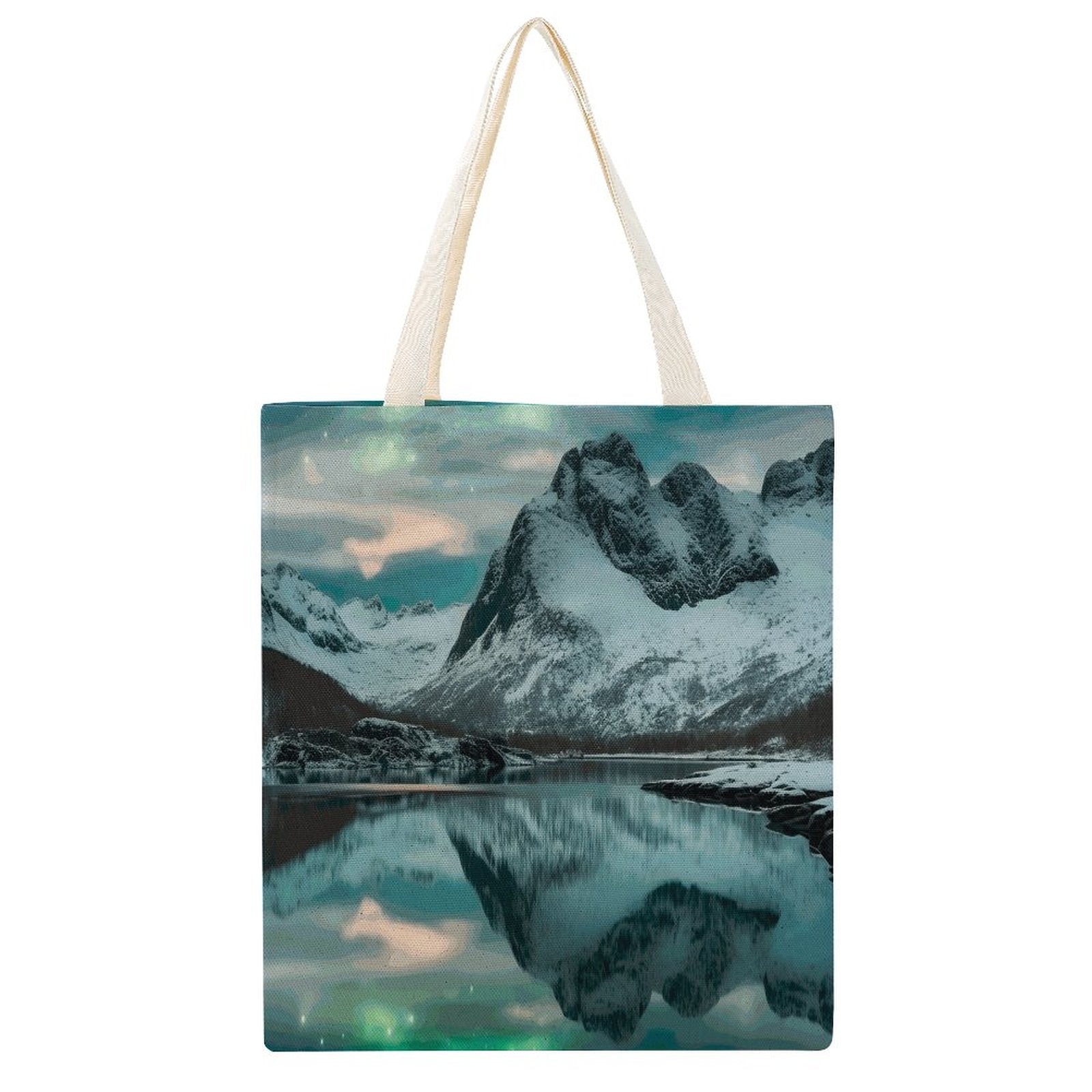 Canvas Tote Bag Double SolarLab_Norwegian_aurora_winter_mountains_forests_lake_hyper-d_2b797c5c-a847-440b-ba22-5bdd5b69435c Style-4 38×41cm normal-online-PERSONAL DESIGN
