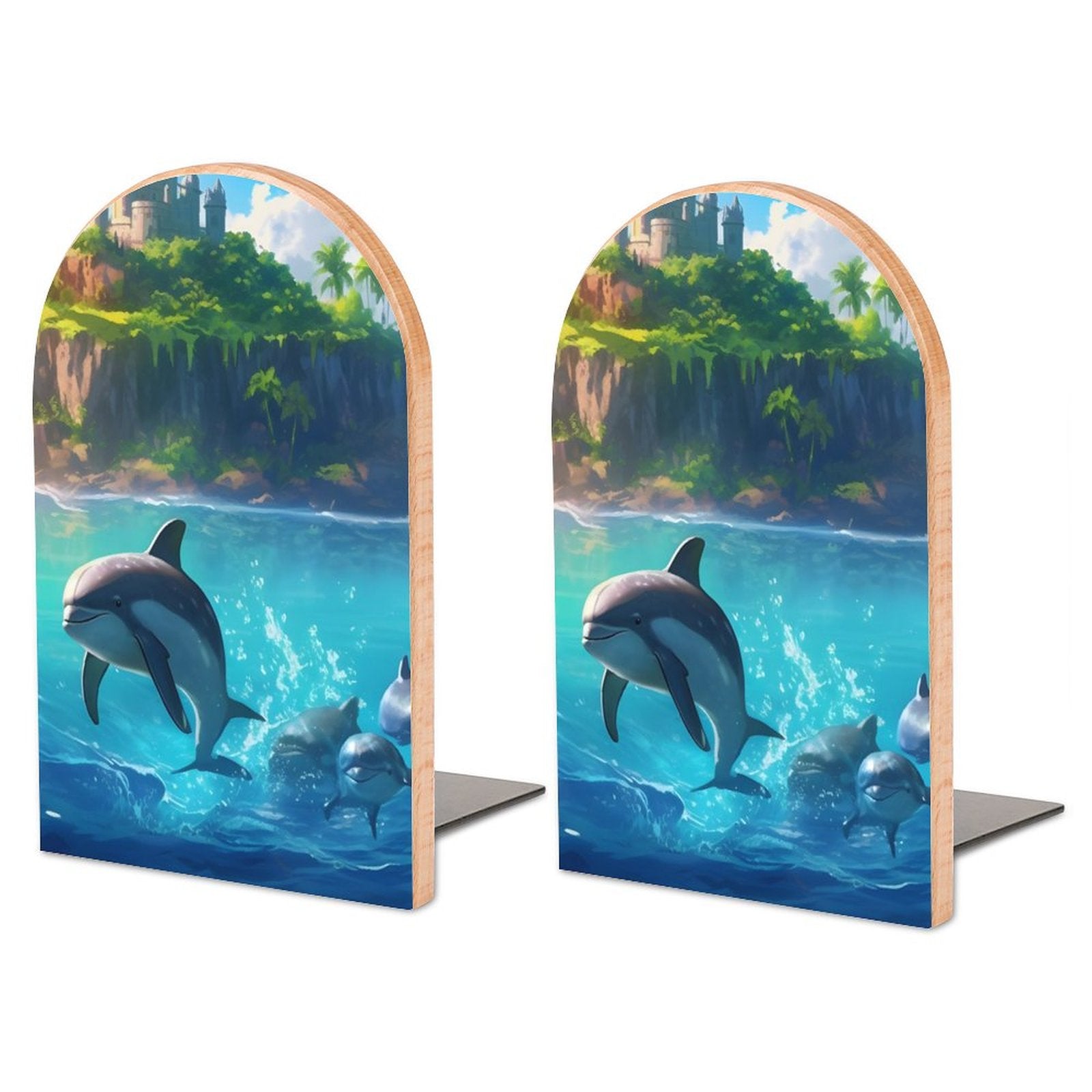 Bookends SolarLab_Dolphins_tropical_sea_island_sunlight_fantasy_stock_il_fcec8005-dae5-4c03-8fbd-f778649c18b4 Style-10 One Size normal-online-PERSONAL DESIGN