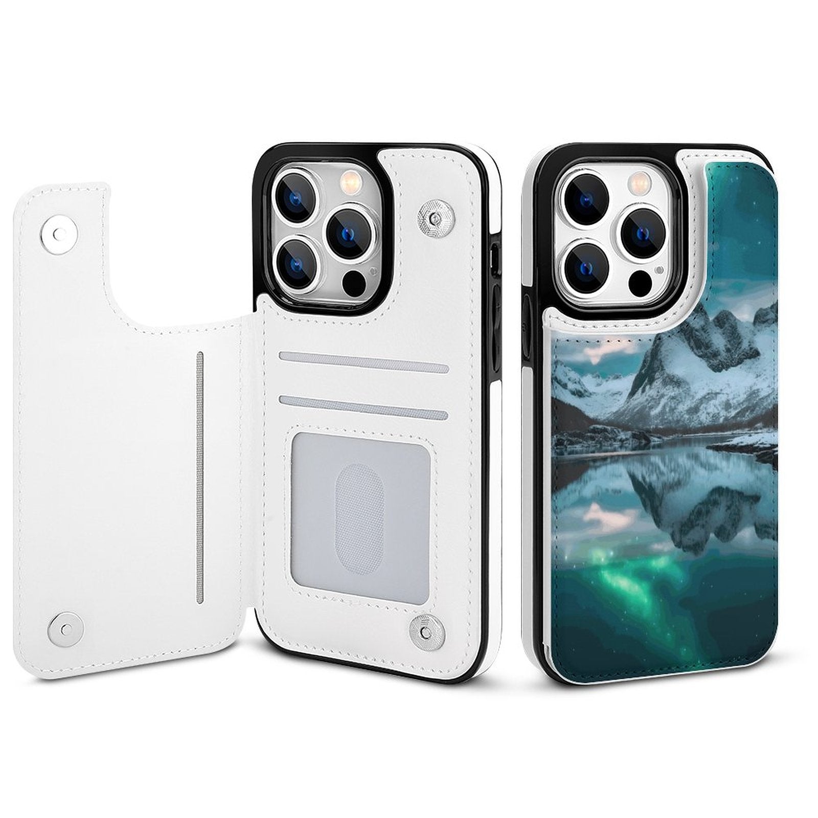 Mobile Phone Case for Apple IPhone 14 SolarLab_Norwegian_aurora_winter_mountains_forests_lake_hyper-d_2b797c5c-a847-440b-ba22-5bdd5b69435c normal-online-PERSONAL DESIGN