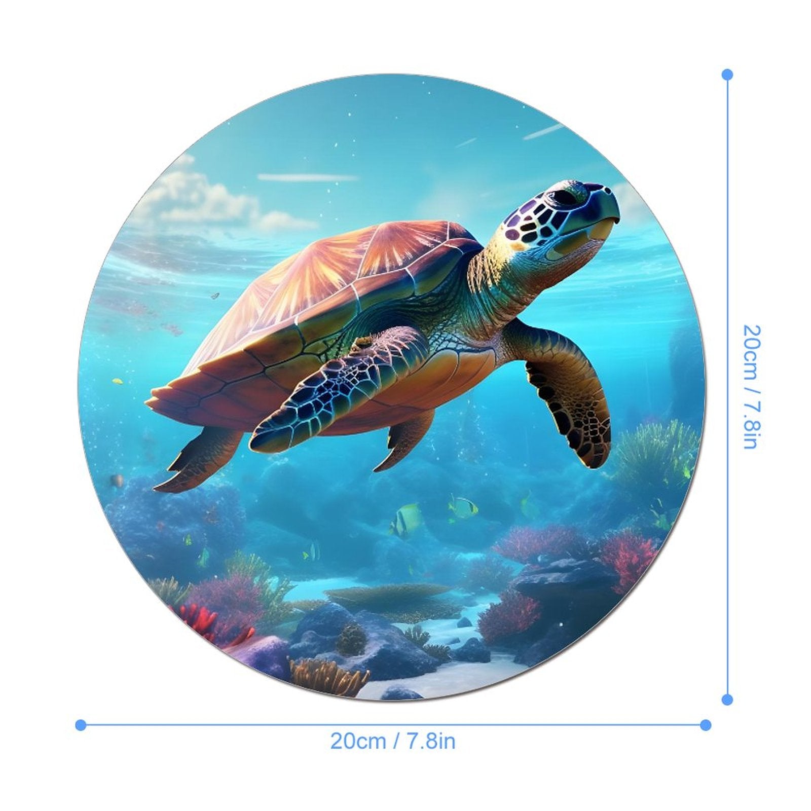 Mouse Pad SolarLab_Sea_turtles_tropical_sea_island_sunlight_fantasy_stock_a8e2acd4-f704-46d7-956a-d919666d76ff Style-12 20*20cm normal-online-PERSONAL DESIGN