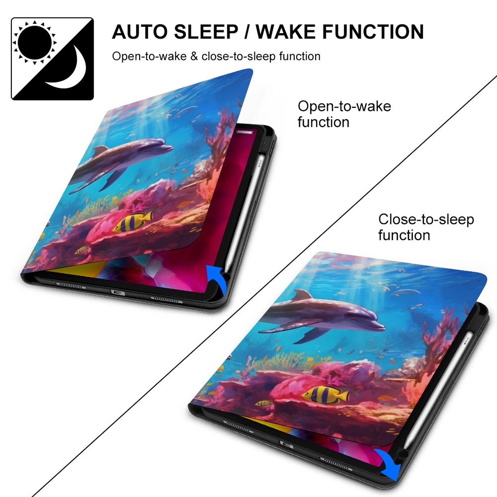 The Ipad Pen Slot Case SolarLab_Dolphins_tropical_sea_hyper-detail_high_resolution_8k_655814c8-b7f8-4c4c-9763-de92d9ff2f5d_ normal-online-PERSONAL DESIGN