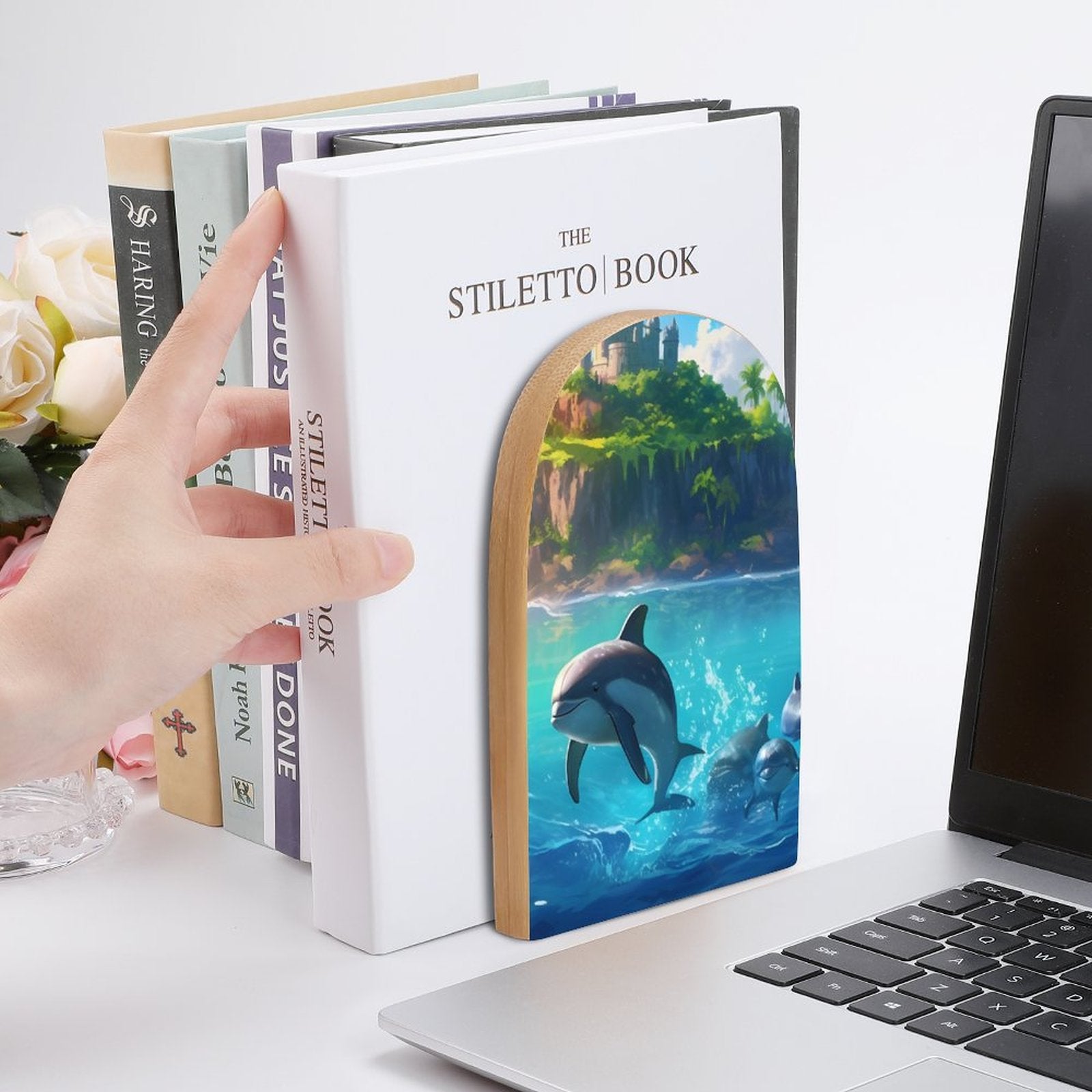 Bookends SolarLab_Dolphins_tropical_sea_island_sunlight_fantasy_stock_il_fcec8005-dae5-4c03-8fbd-f778649c18b4 Style-10 One Size normal-online-PERSONAL DESIGN