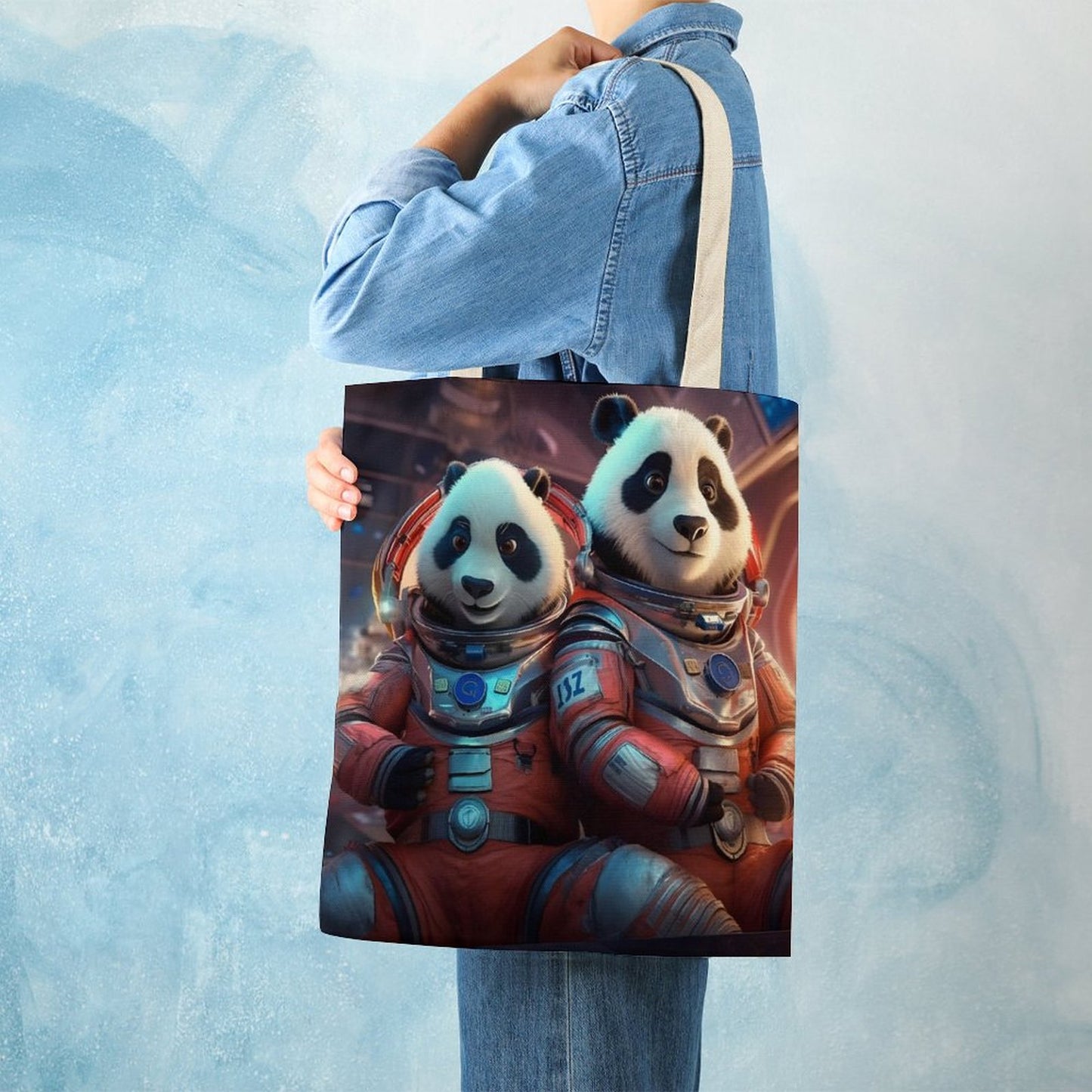 Canvas Tote Bag Double SolarLab_Two_panda_astronauts_piloted_a_spaceship_from_Earth_to_cd4577d6-f010-4e58-9e68-bd19c7d61647 Style-16 38×41cm normal-online-PERSONAL DESIGN