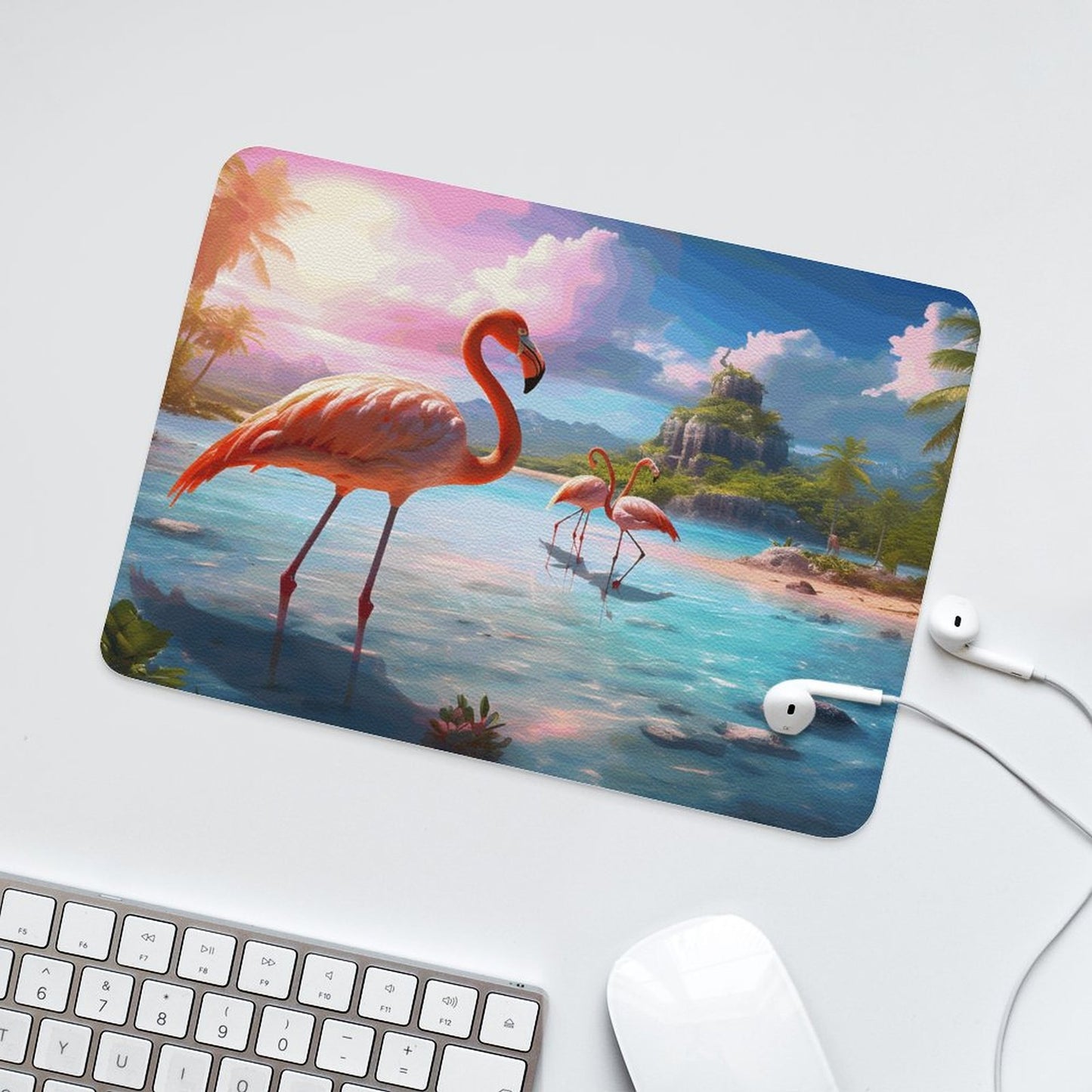 Leather Mouse Pad Flamingos_001 Style One Size normal-online-PERSONAL DESIGN
