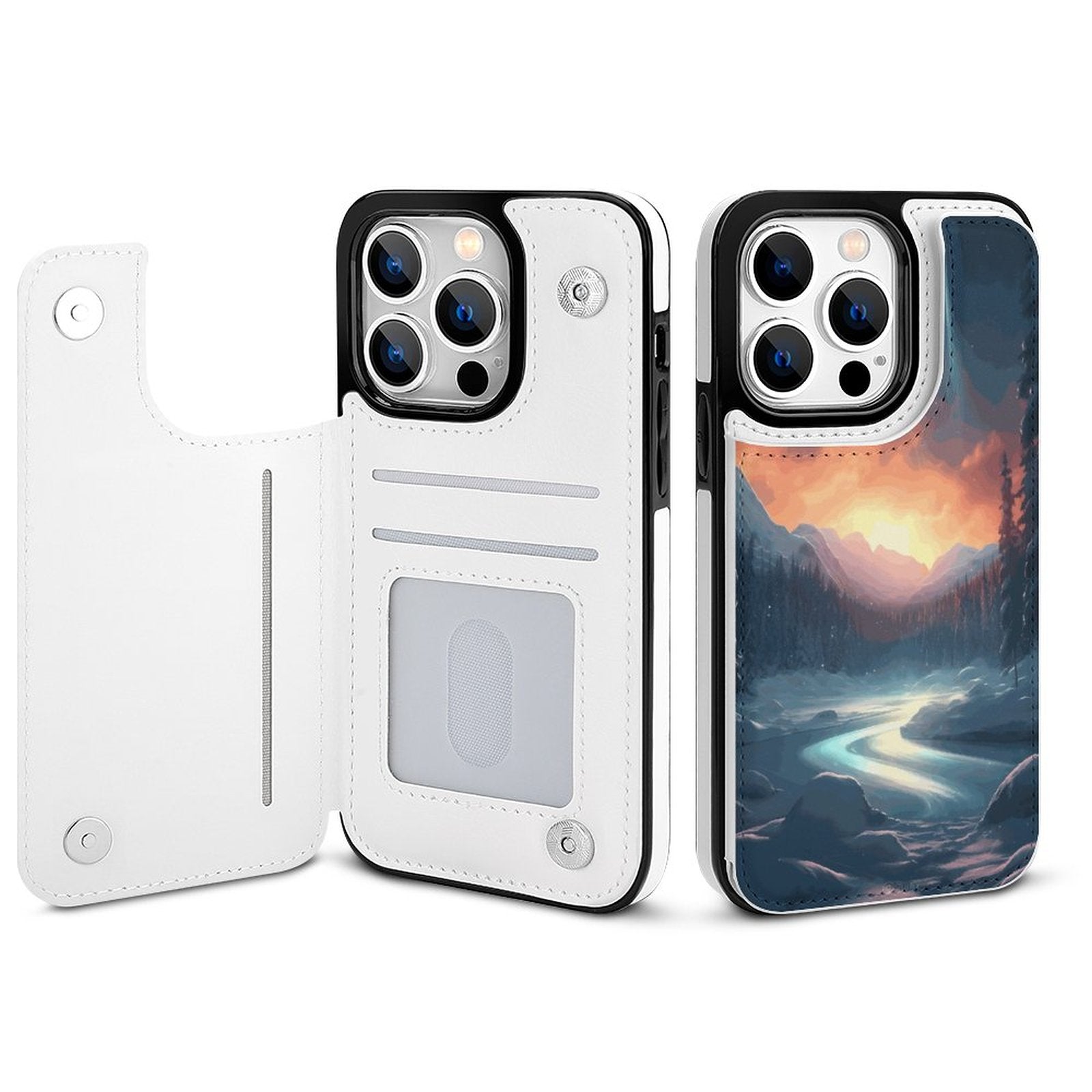 Mobile Phone Case for Apple IPhone 14 SolarLab_Norwegian_aurora_winter_mountains_forests_hyper-detail_569b47dc-9312-4b74-b052-f4d3b554921e normal-online-PERSONAL DESIGN