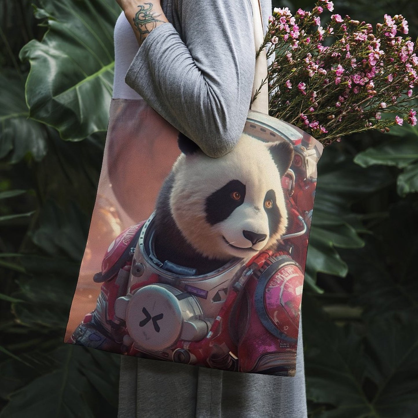 Canvas Tote Bag Double SolarLab_a_Panda_astronaut_walk_on_the_Mars_spaceship_sci-fi_pu_44cd361c-32e6-49e9-b2c6-7ab2577bb9f1 Style-38 38×41cm normal-online-PERSONAL DESIGN